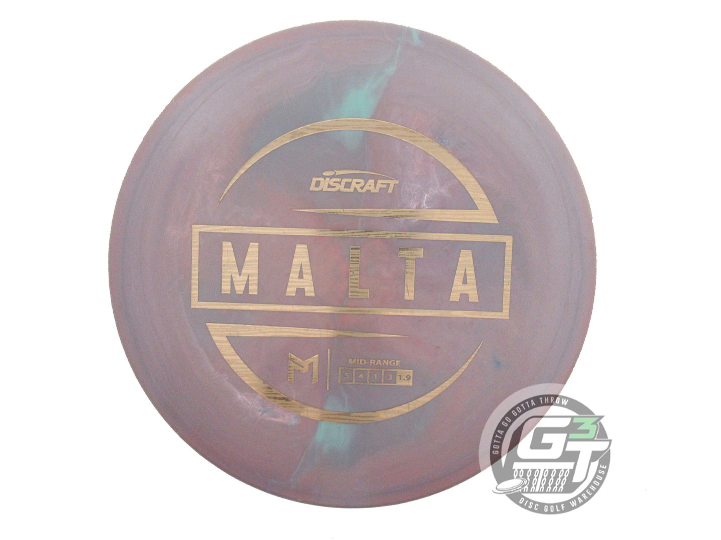 USED Discraft [McBETH] X Malta 177g Gray-Teal Wood Grain Foil Midrange Golf Disc