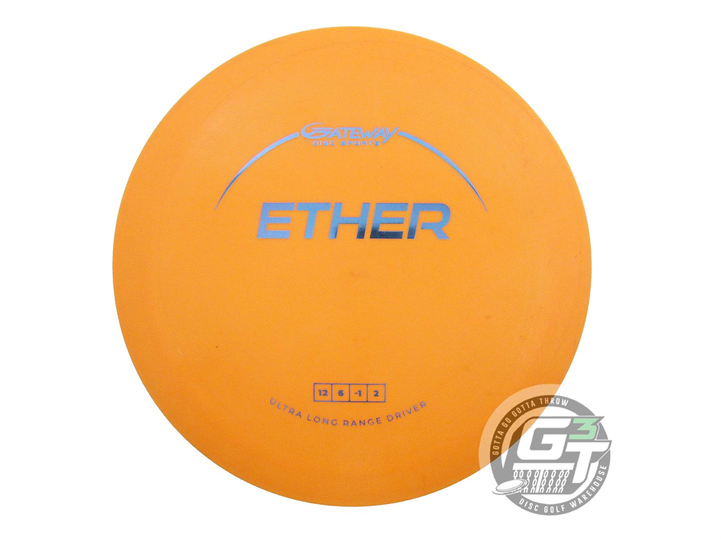USED Gateway NXT Ether 174g Orange Blue Foil Distance Driver Golf Disc
