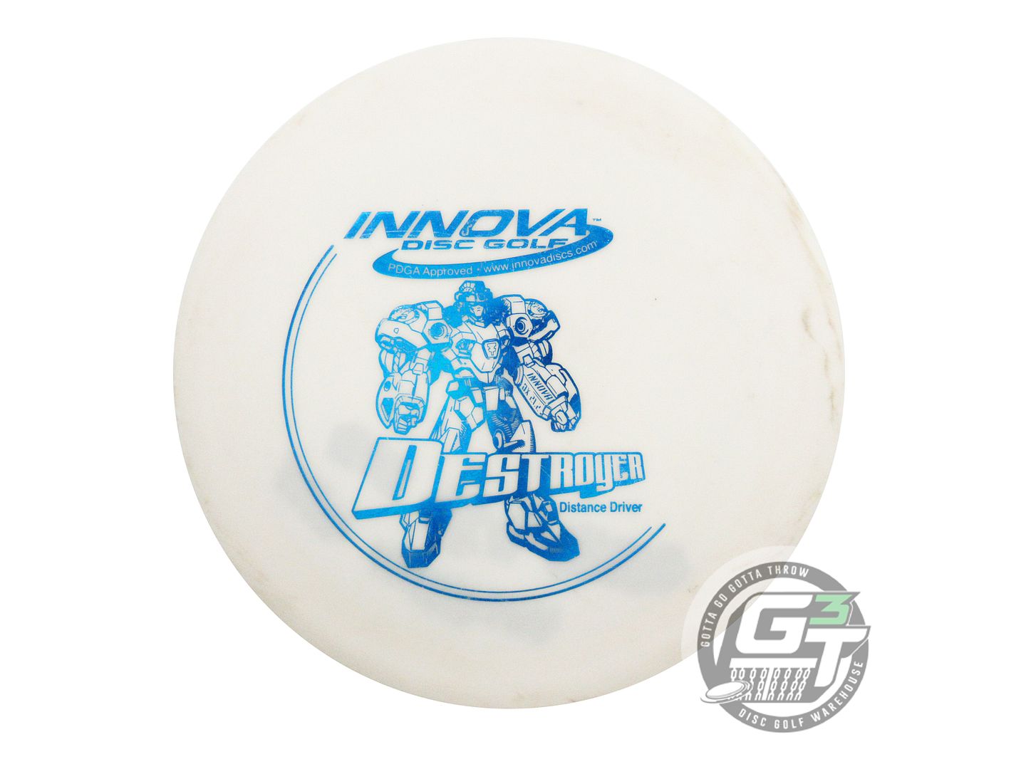 USED Innova DX Destroyer 171g White Blue Foil PFN Distance Driver Golf Disc