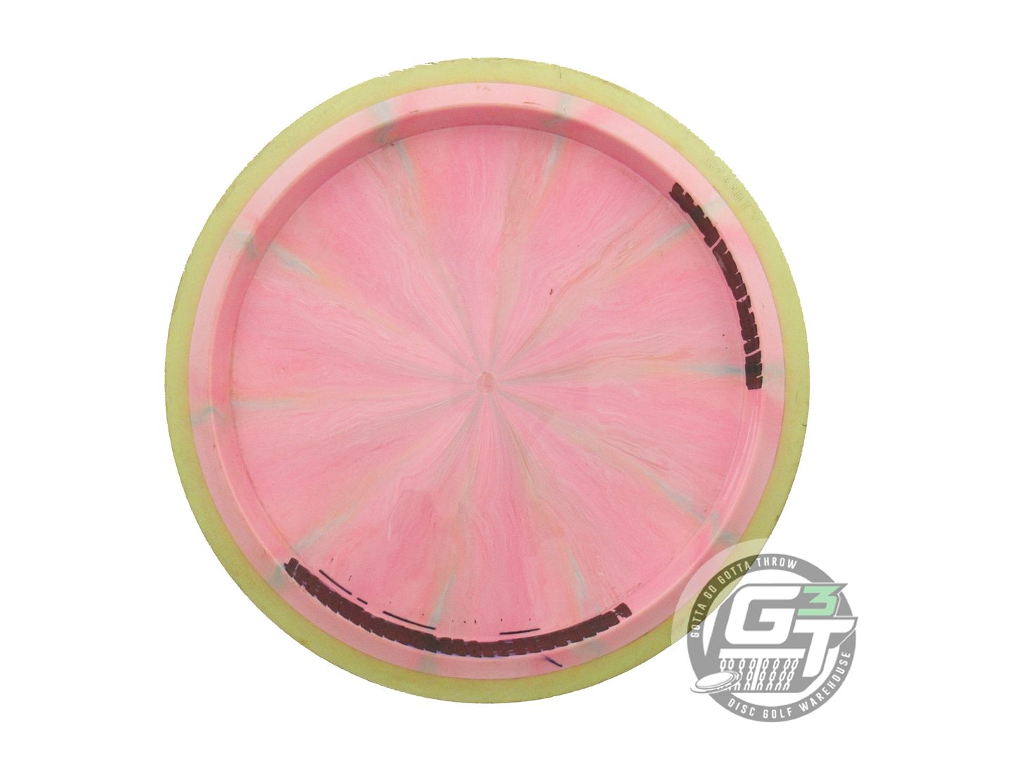 USED Axiom Discs Cosmic Neutron Insanity 174g Pink Lime Rim Distance Driver Disc