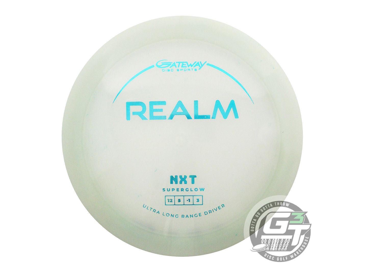 NOS Gateway NXT Glow Realm 174g Teal Holo Foil Distance Driver Golf Disc