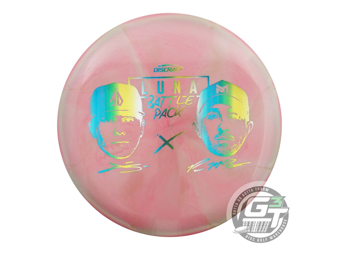 NOS Discraft [McBETH] Titanium Luna 175g Pink-Gold Sunrise Foil Putter Golf Disc
