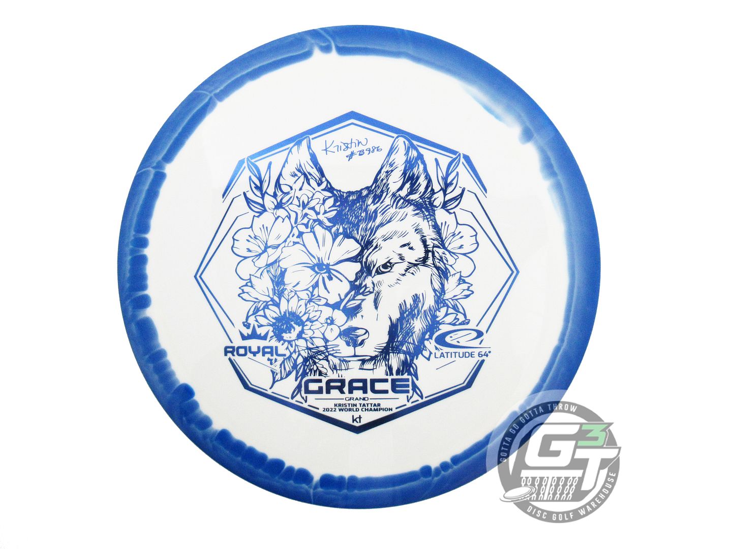 NOS Latitude 64 [TATTAR] Royal Grand Orbit Grace 173g Blue-White Driver Disc