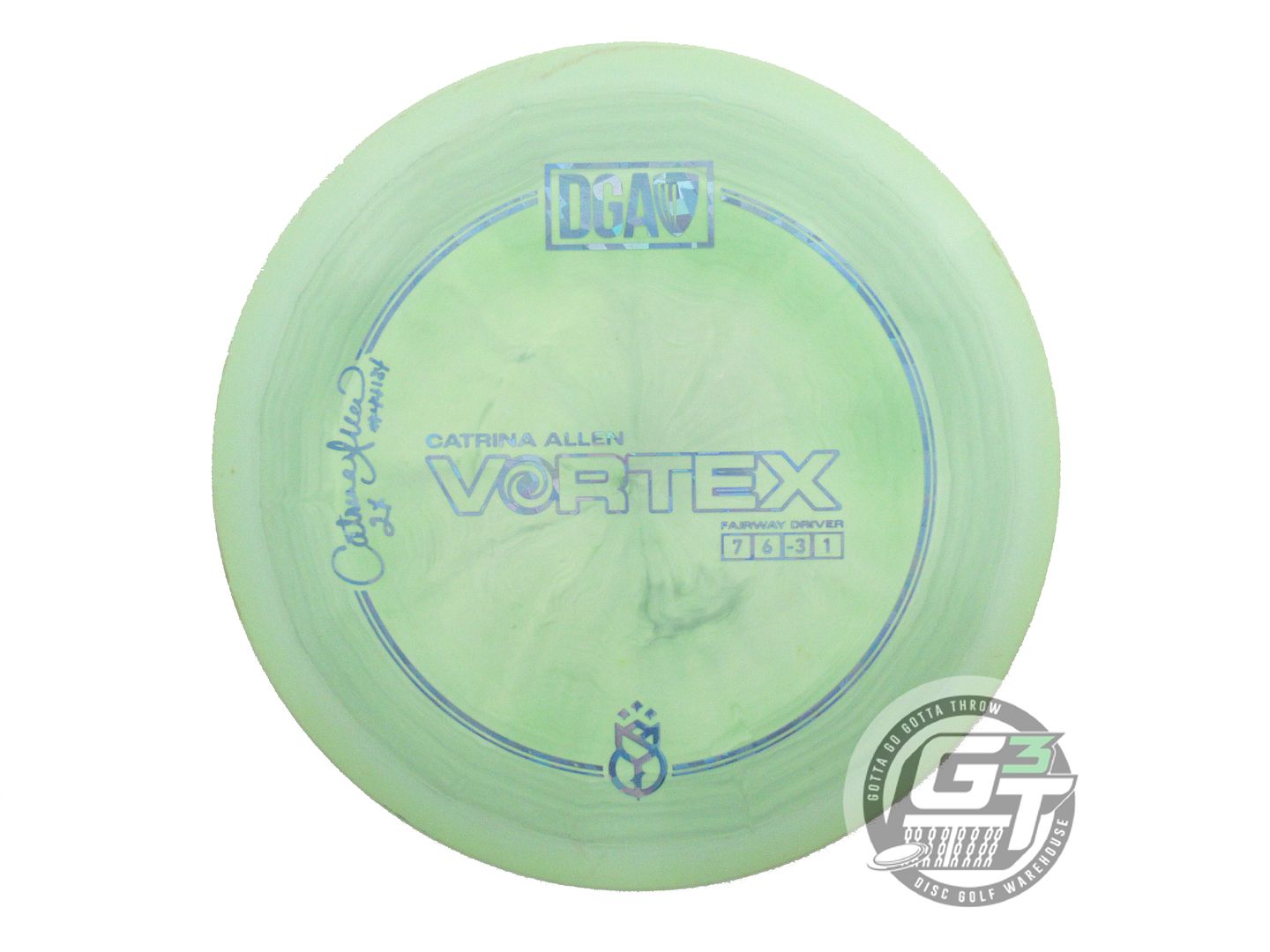 USED DGA [ALLEN] ProLine Vortex 168g Lime Teal Shatter Fairway Driver Golf Disc