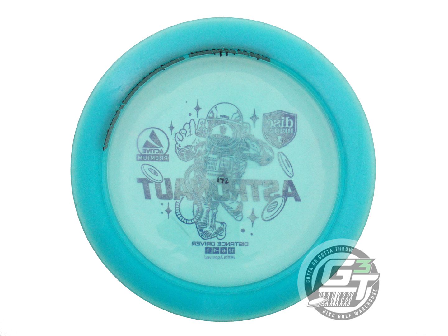 USED DiscMania Active Premium Astronaut 172g Teal Blue Foil Fairway Driver Disc