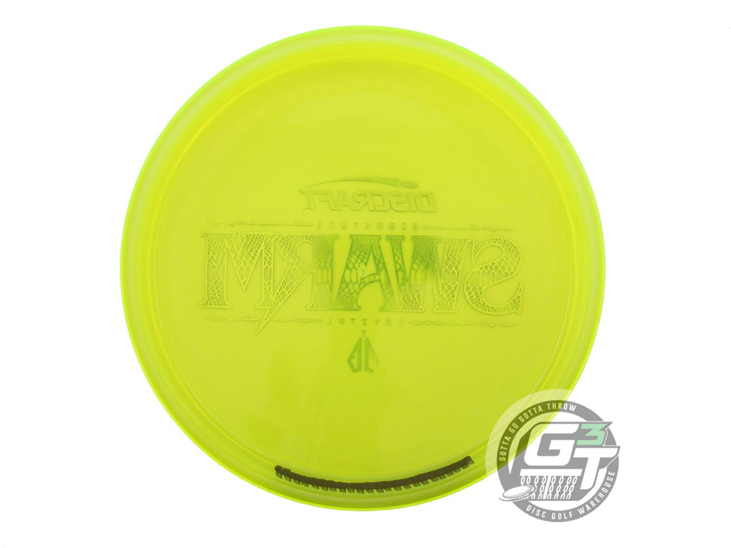 USED Discraft [BARELA] CryZtal Swarm 177g Yellow Zebra Foil Midrange Golf Disc