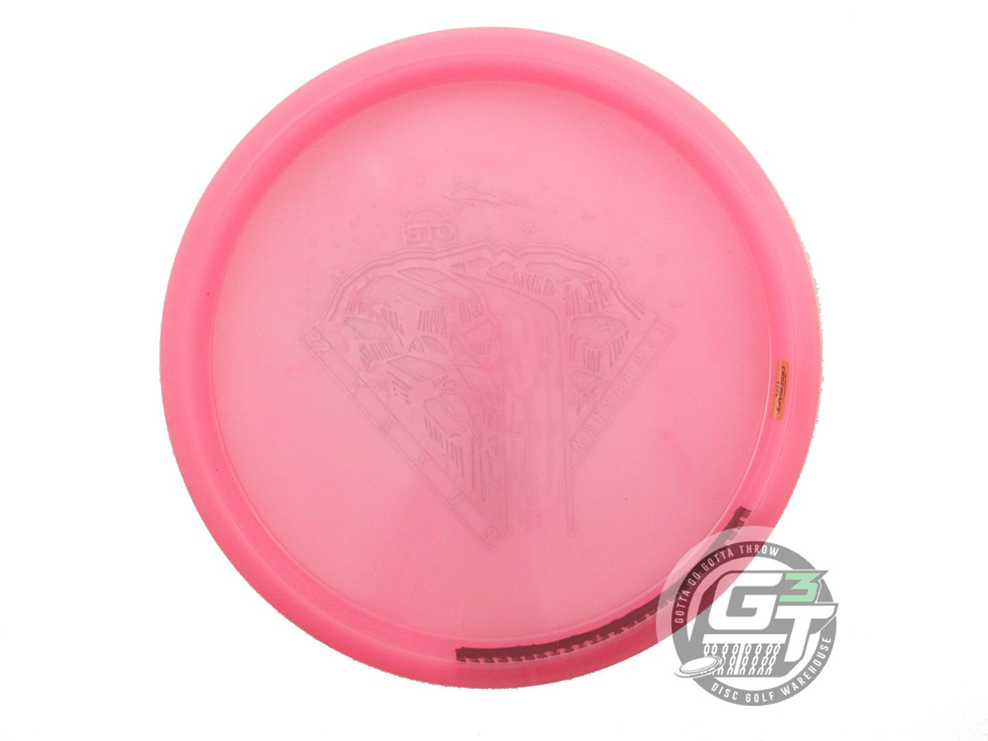 USED Discraft [BARHAM] Glo Z Buzzz SS 181g Pink Teal Heart Foil Midrange Disc