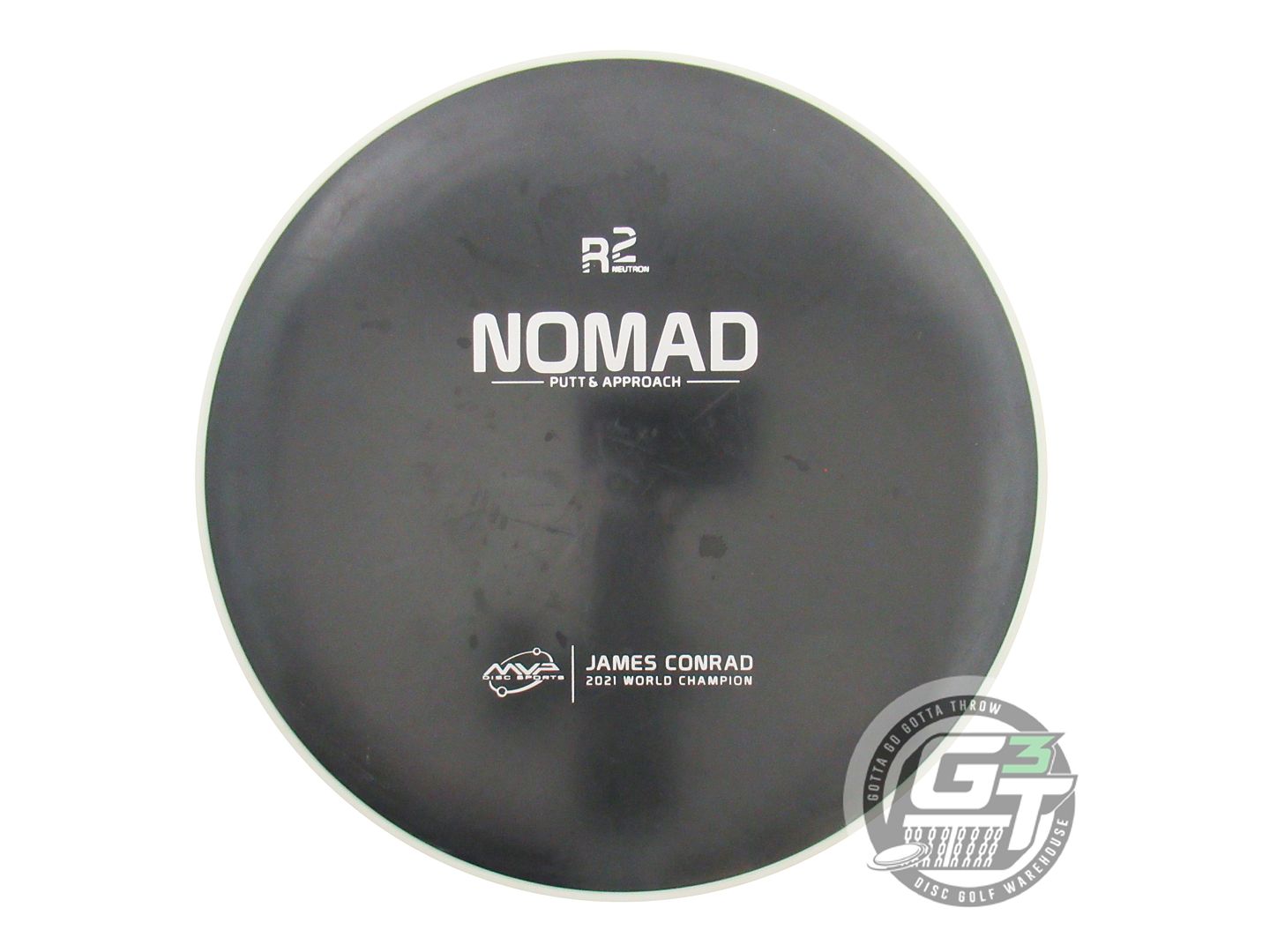 USED MVP Disc Sports R2 Neutron Nomad 175g Black Putter Golf Disc