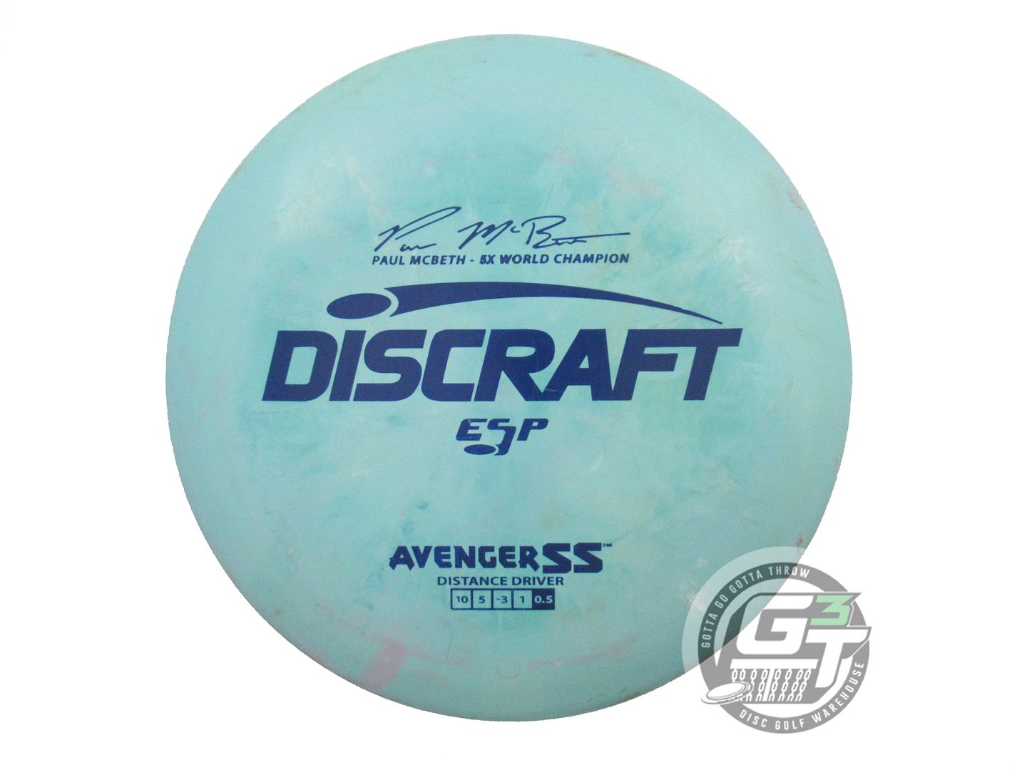 USED Discraft ESP Avenger SS 172g Seafoam Blue Stamp Distance Driver Golf Disc