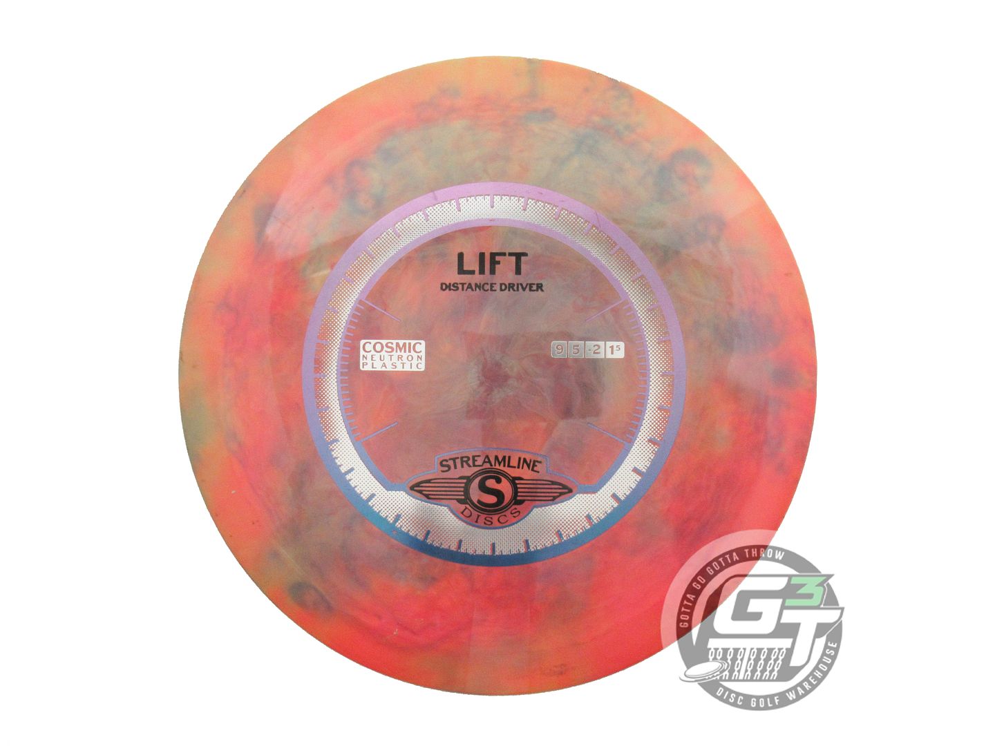 USED Streamline Discs Cosmic Neutron Lift 166g Peach HOME DYED Driver Golf Disc
