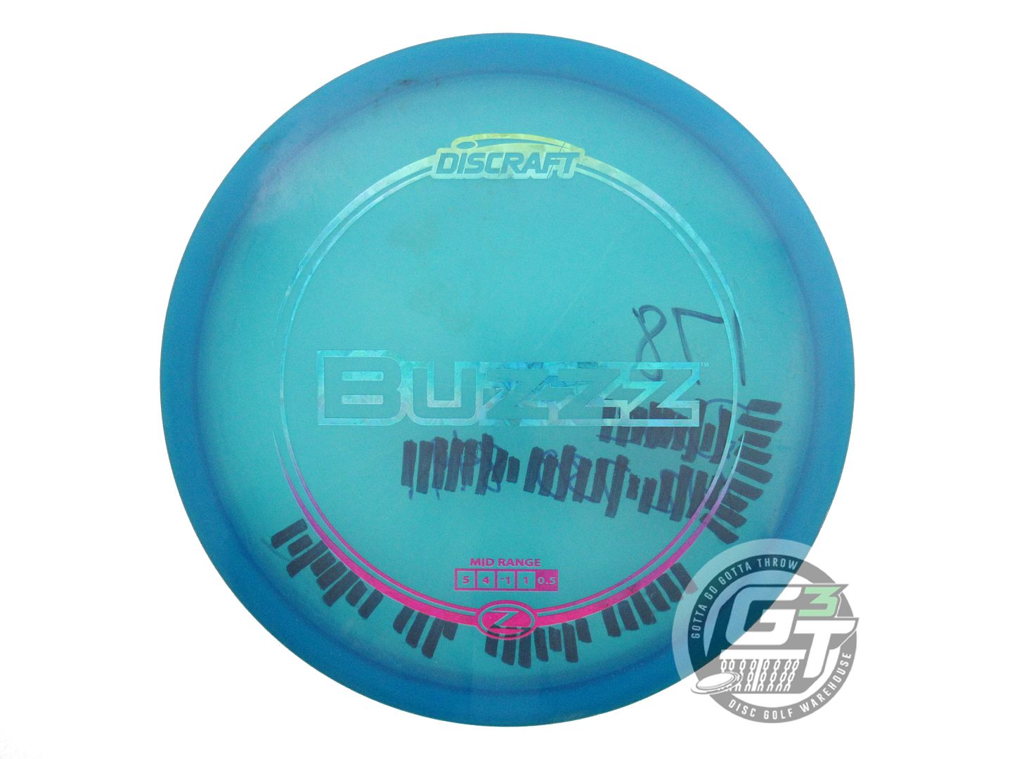 USED Discraft Z Buzzz 177g Blue Sunset Shatter Foil Midrange Golf Disc