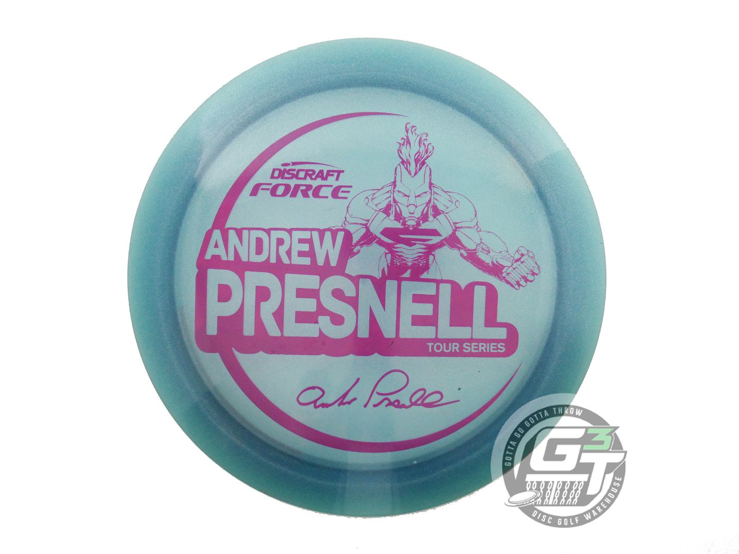 USED Discraft [PRESNELL] Metallic Z Force 174g Teal Purple Stamp Driver Disc