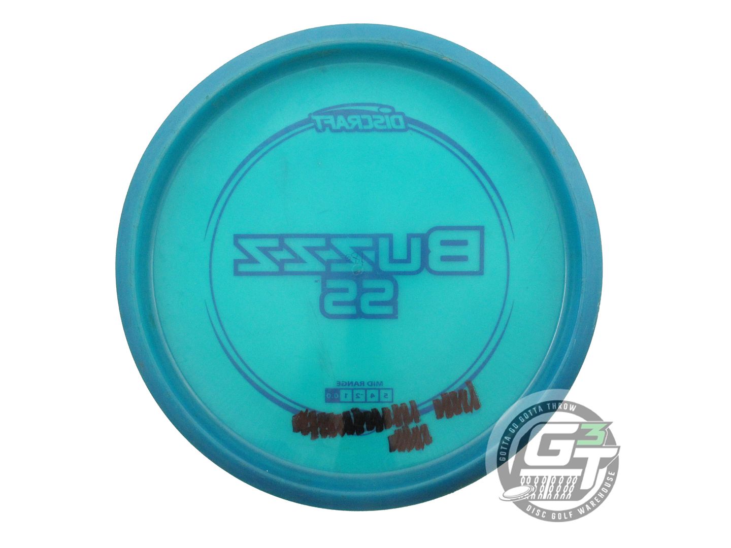 USED Discraft Z Buzzz SS 180g Teal Blue Stamp Midrange Golf Disc