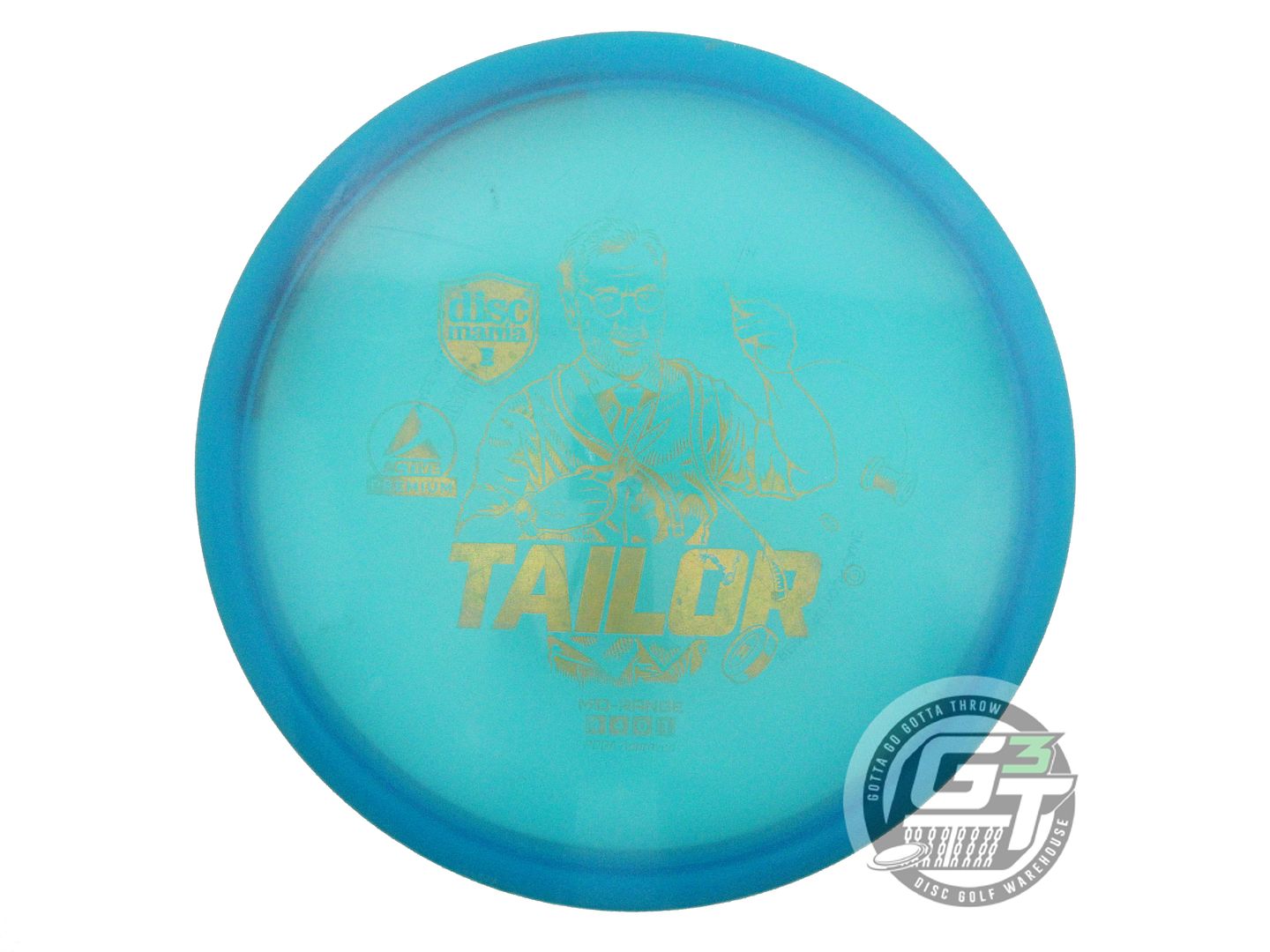 USED DiscMania Active Premium Tailor 174g Blue Gold Foil Midrange Golf Disc