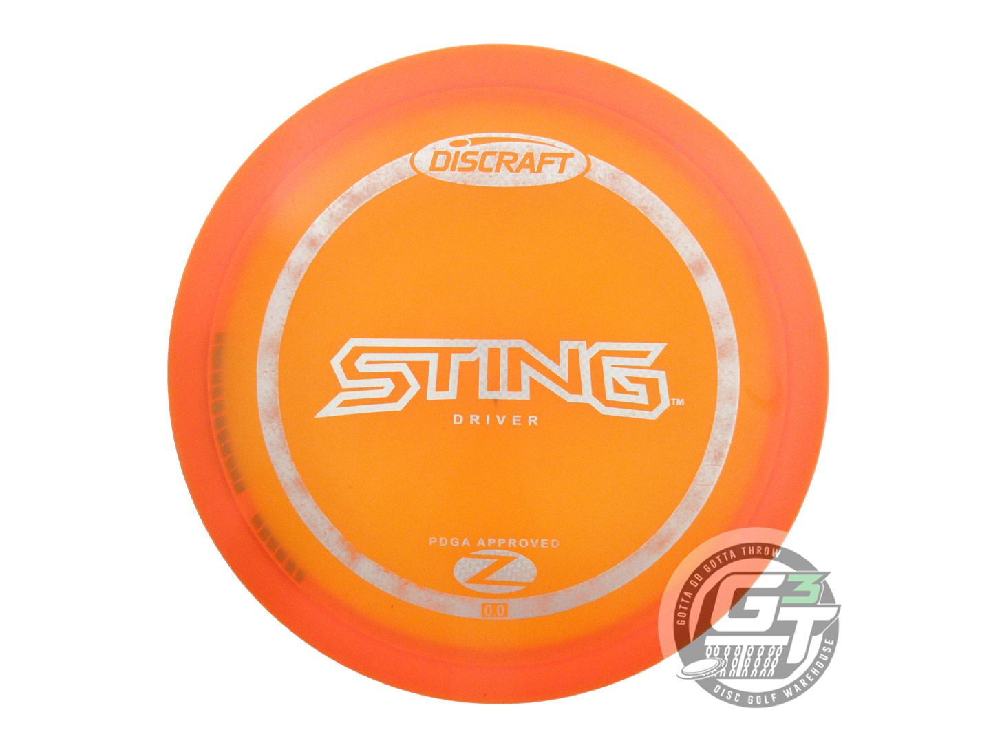 USED Discraft Z Sting 176g Orange Silver Weave PFN Fairway Driver Golf Disc