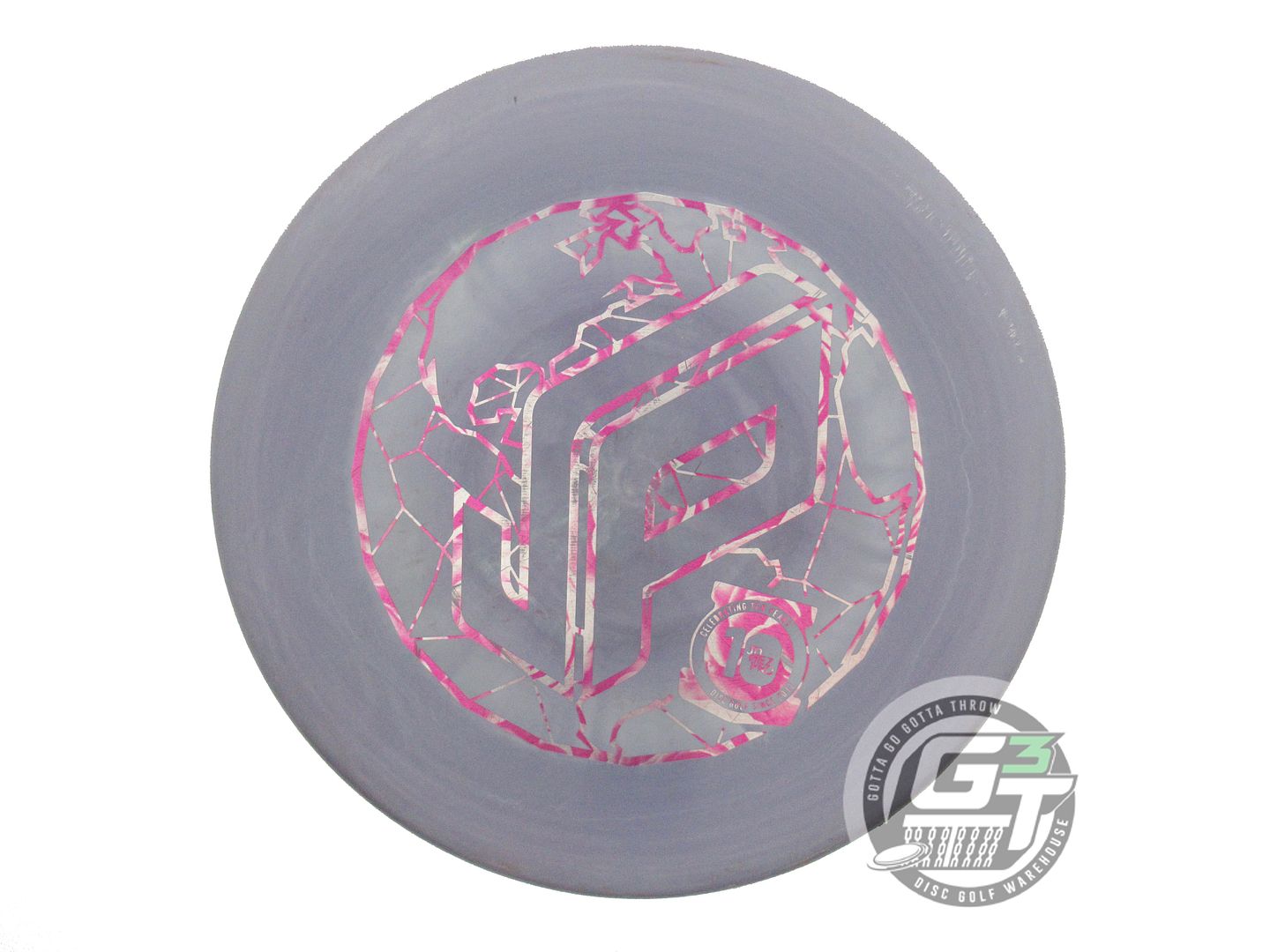 USED Discraft ESP Zone 176g Gray-Yellow Pink Rose Foil Putter Golf Disc