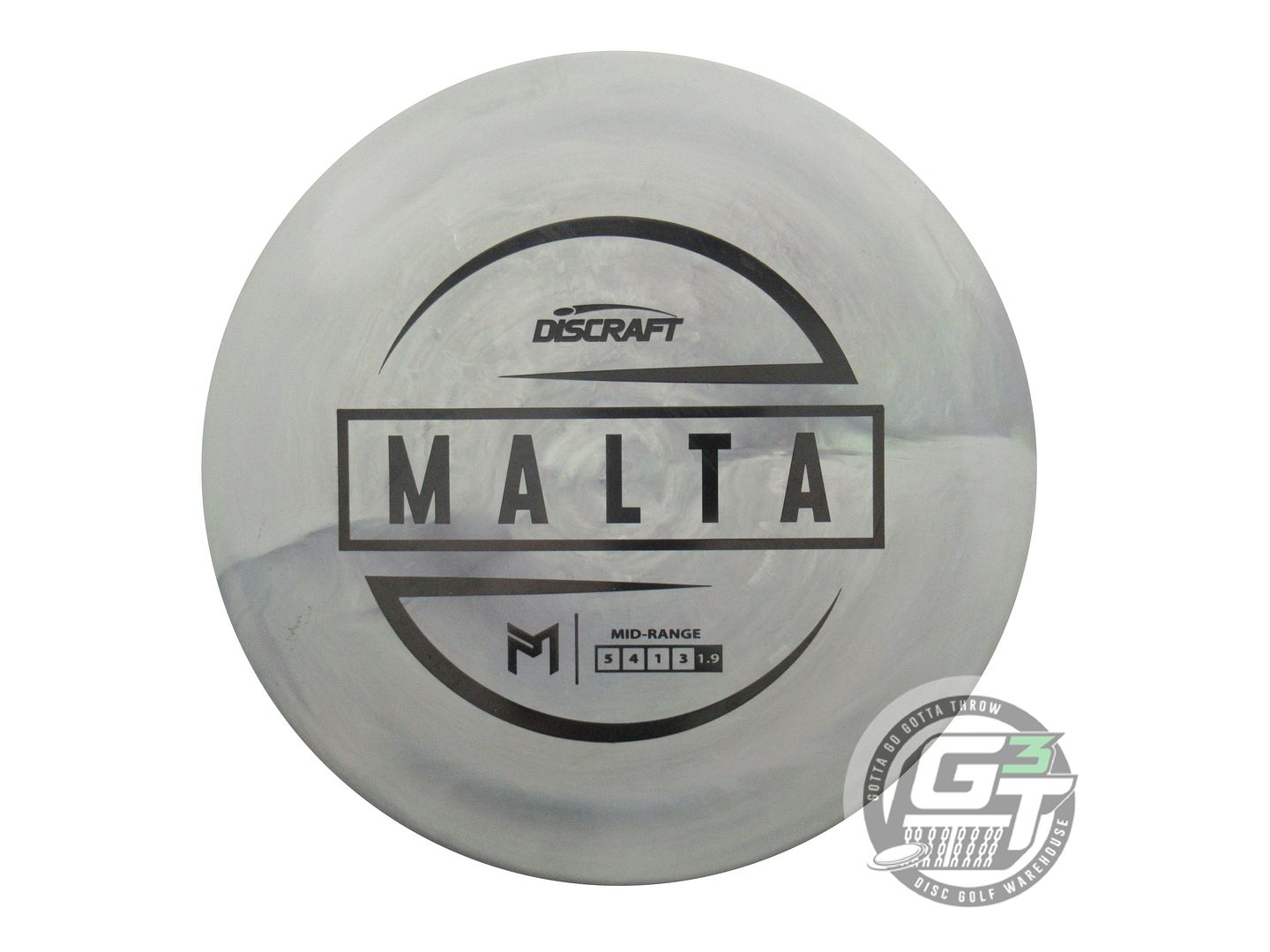USED Discraft [McBETH] ESP Malta 176g Gray Black Stamp Midrange Golf Disc