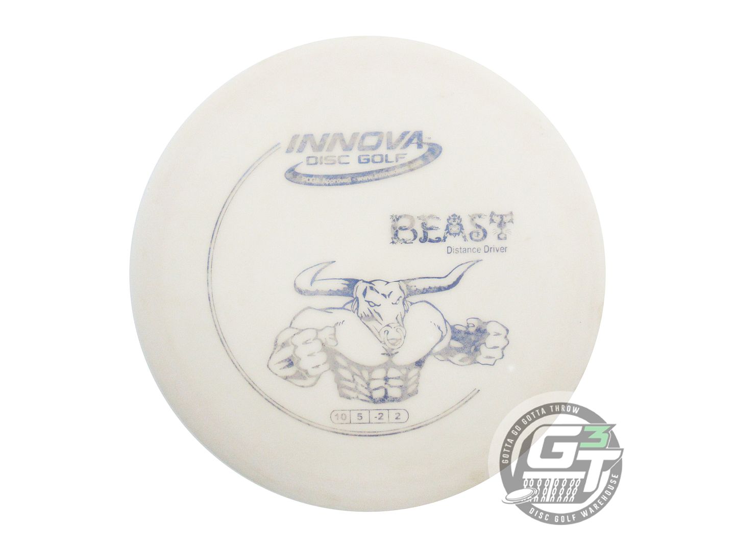 USED Innova DX Beast 174g White Blue Foil Distance Driver Golf Disc