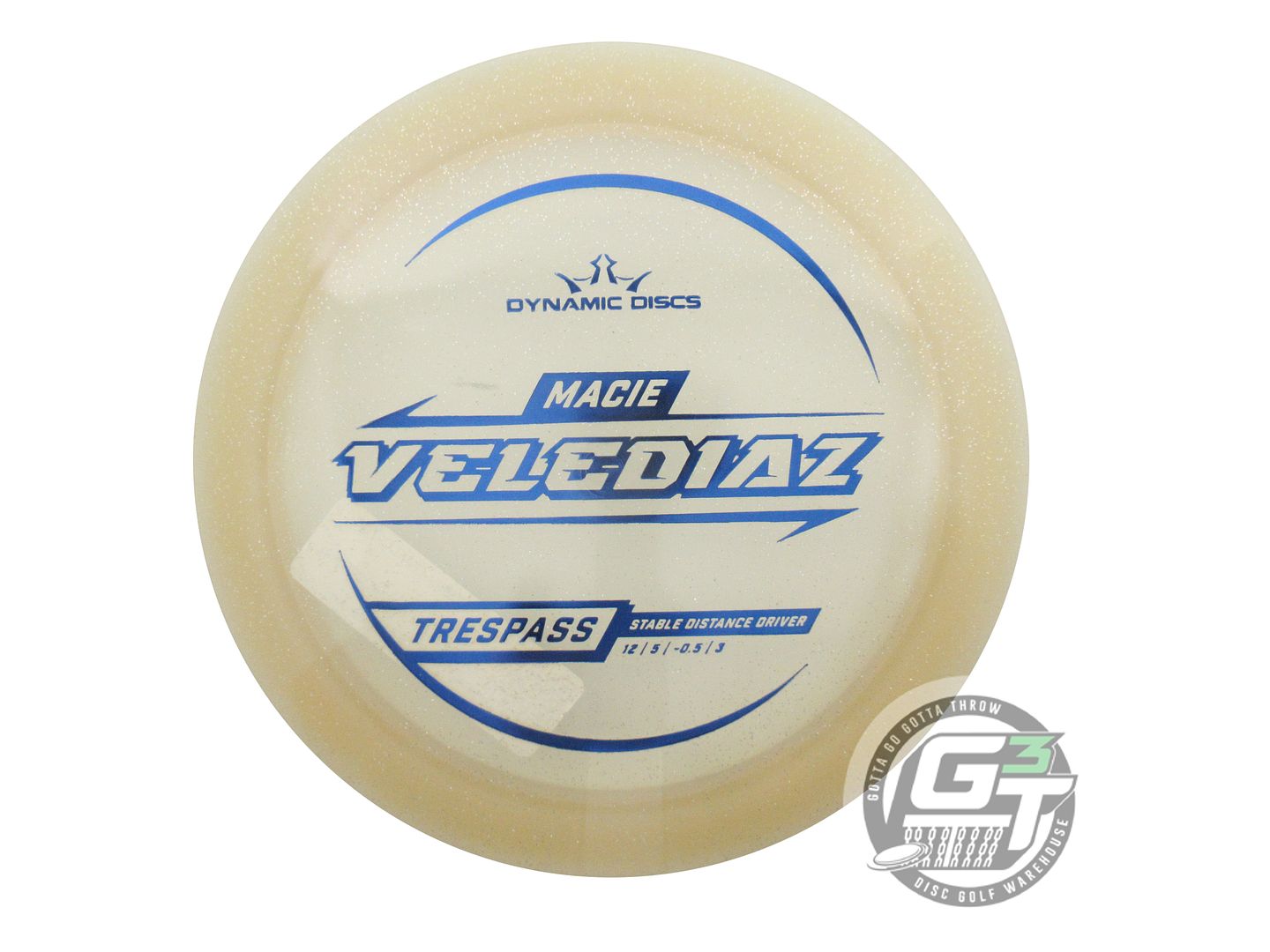 Dynamic Discs Limited Edition 2025 Team Series Macie Velediaz Gold Metal Flake Lucid Trespass Distance Driver Golf Disc (Individually Listed)