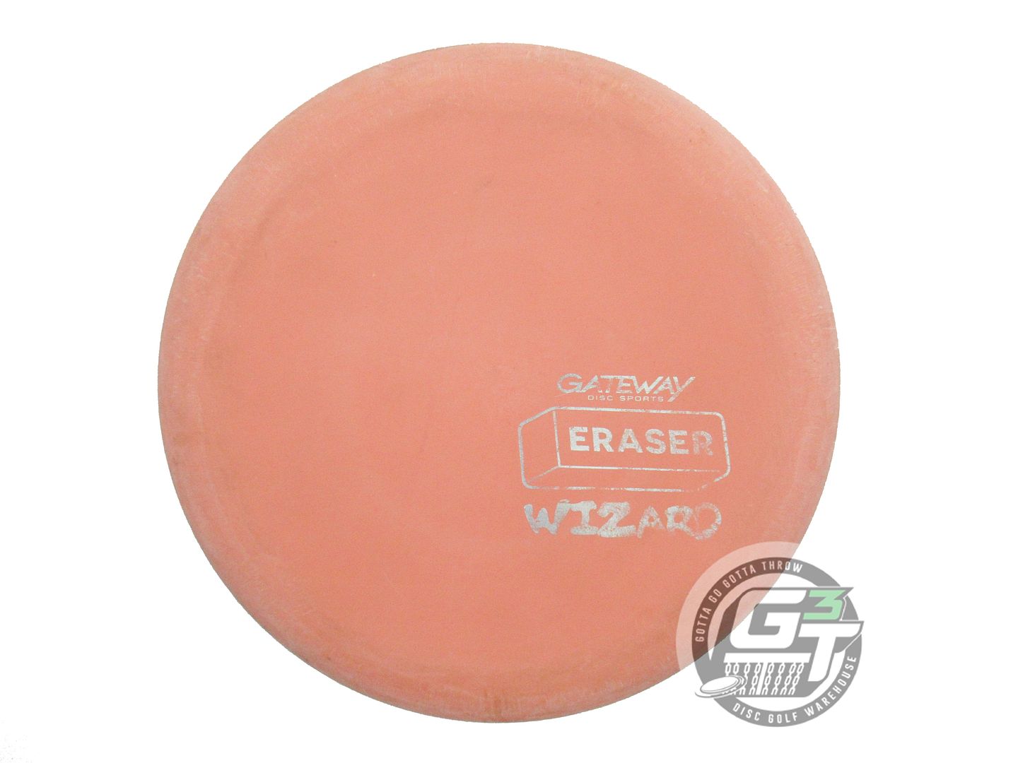 USED Gateway Eraser Wizard 173g Peach Silver Foil Putter Golf Disc