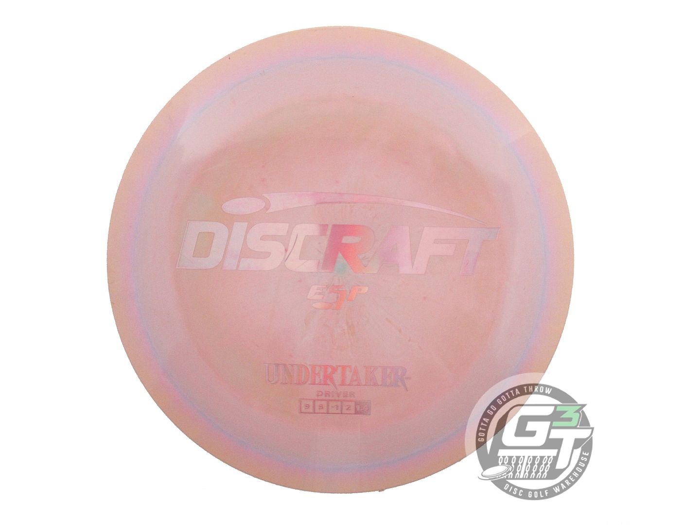USED Discraft ESP Undertaker 174g Peach-Pink-Seafoam Distance Driver Golf Disc