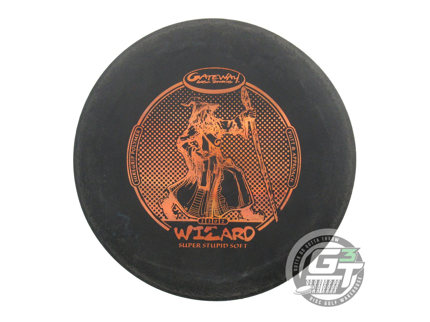 USED Gateway SureGrip SSS Wizard 174g Black Copper Holo Foil Putter Golf Disc