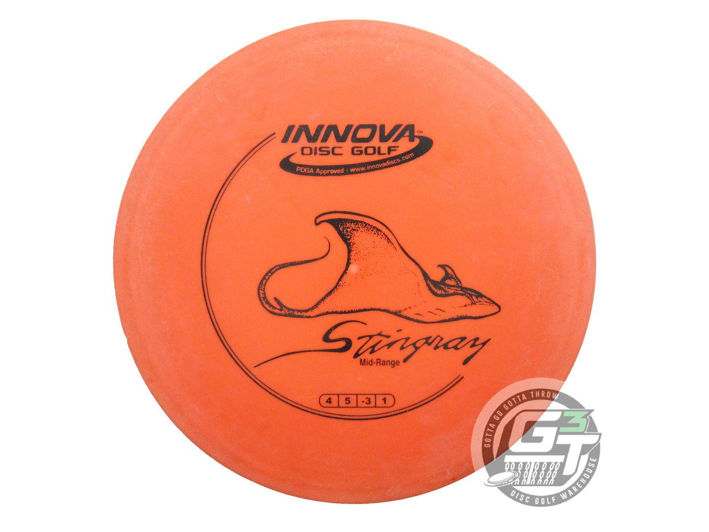 USED Innova DX Stingray 172g Orange Black Stamp Midrange Golf Disc