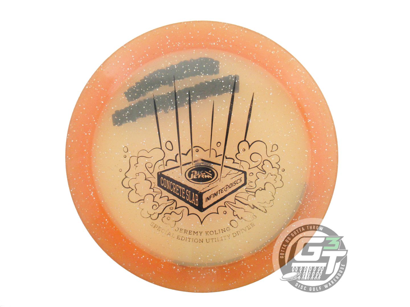 USED Infinite Metal Flake C-Blend Slab 177g Orange Distance Driver Golf Disc