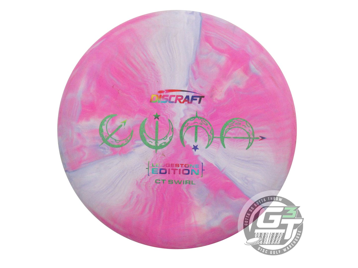 USED Discraft [LEDGESTONE] CT Swirl Luna 174g Pink-Lilac Putter Golf Disc