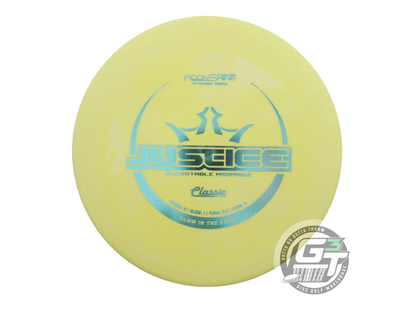 Dynamic Discs Moonshine Glow Classic Blend Justice Midrange Golf Disc (Individually Listed)