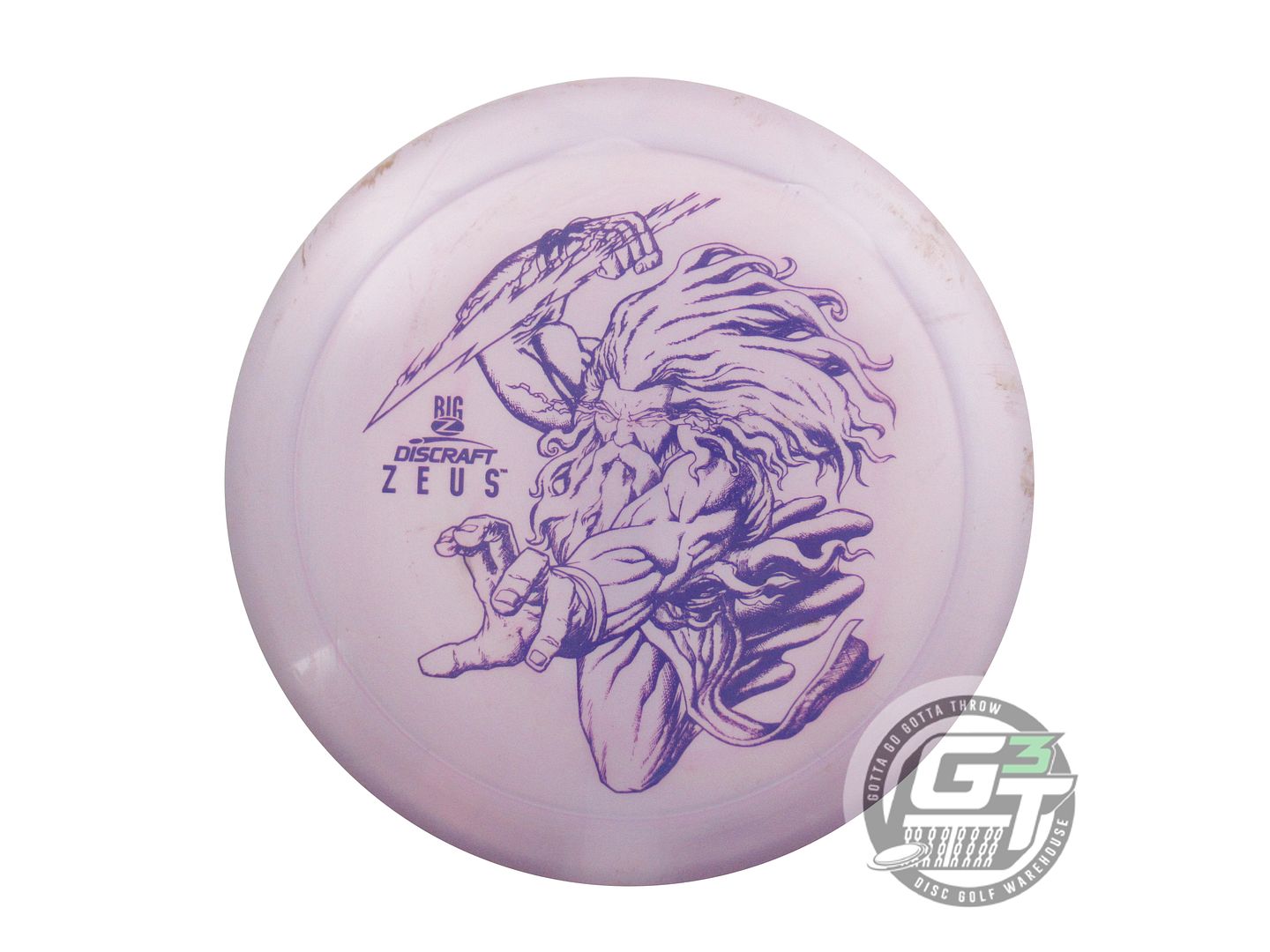 USED Discraft Big Z Zeus 171g Lilac Purple Stamp Distance Driver Golf Disc