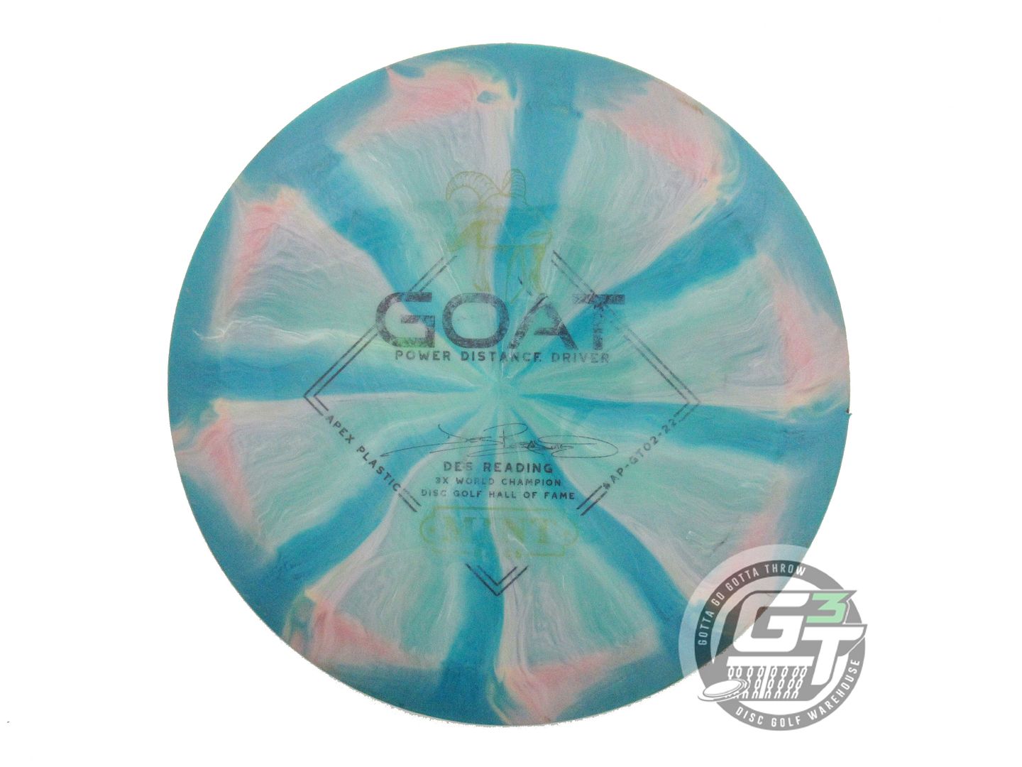 USED Mint Discs [READING] Swirly Apex Goat 169g Teal-Green Distance Driver Disc