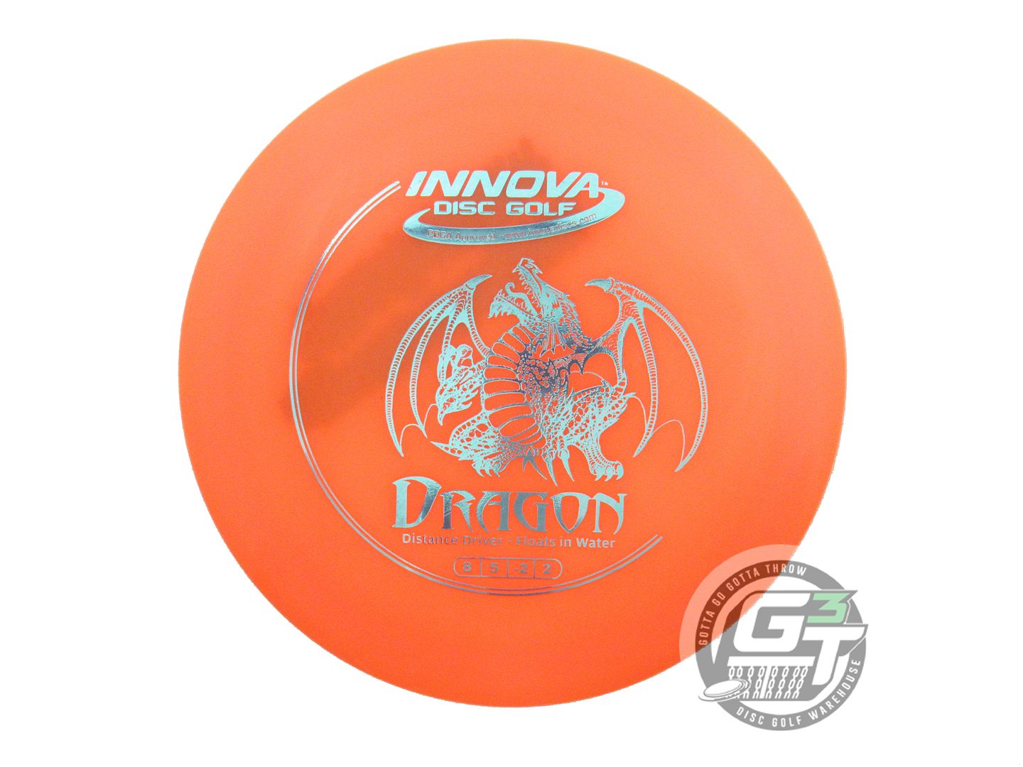 USED Innova DX Dragon 156g Orange Aqua Foil Distance Driver Golf Disc