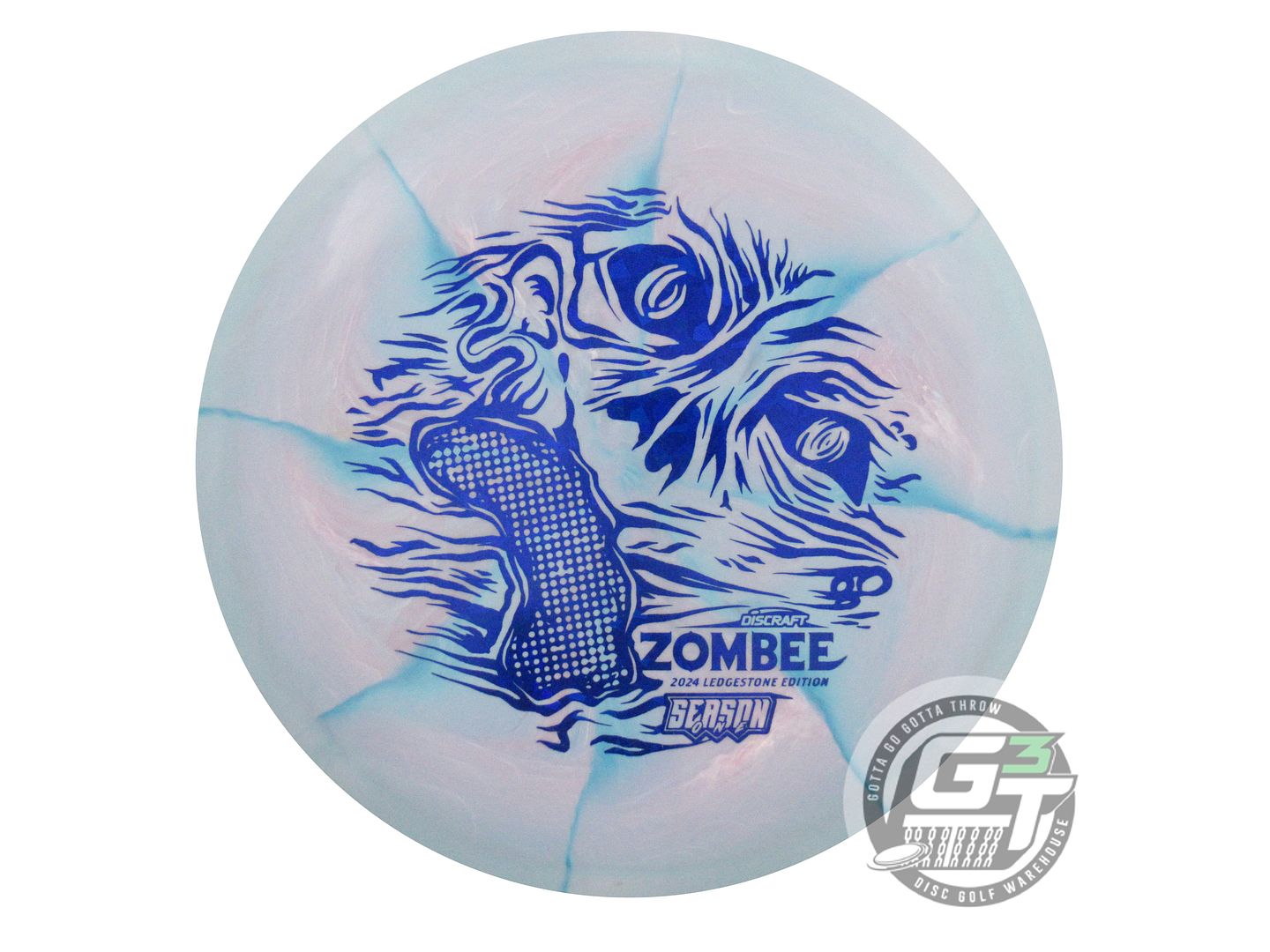 USED Discraft [LEDGESTONE] ESP Zombee 174g Lilac-Teal Blue Shatter Driver Disc