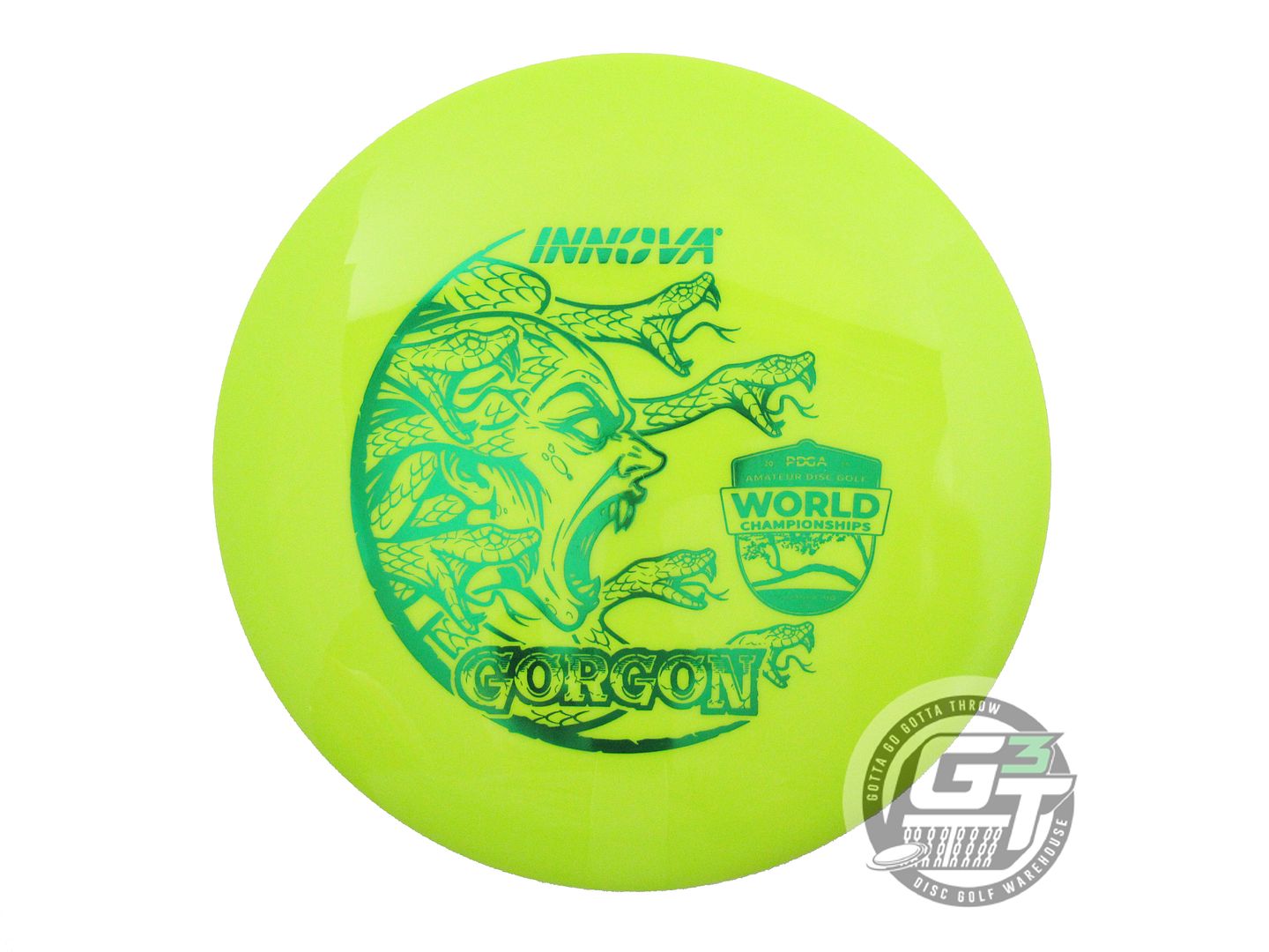 NOS Innova [AM WORLDS] Star Gorgon 171g Dayglow Green Foil Driver Golf Disc