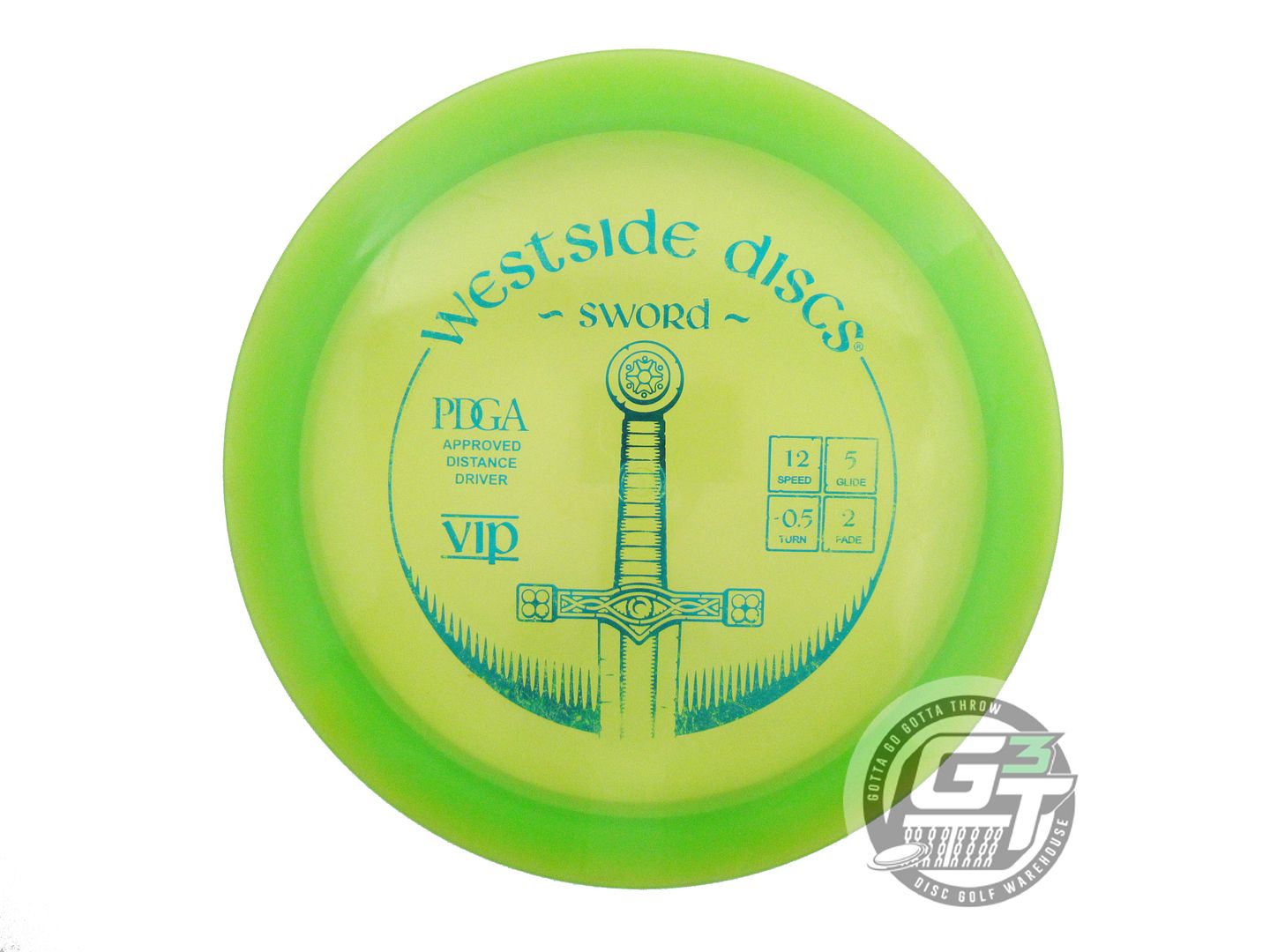 USED Westside Discs VIP Sword 171g Lime Teal Foil Distance Driver Golf Disc