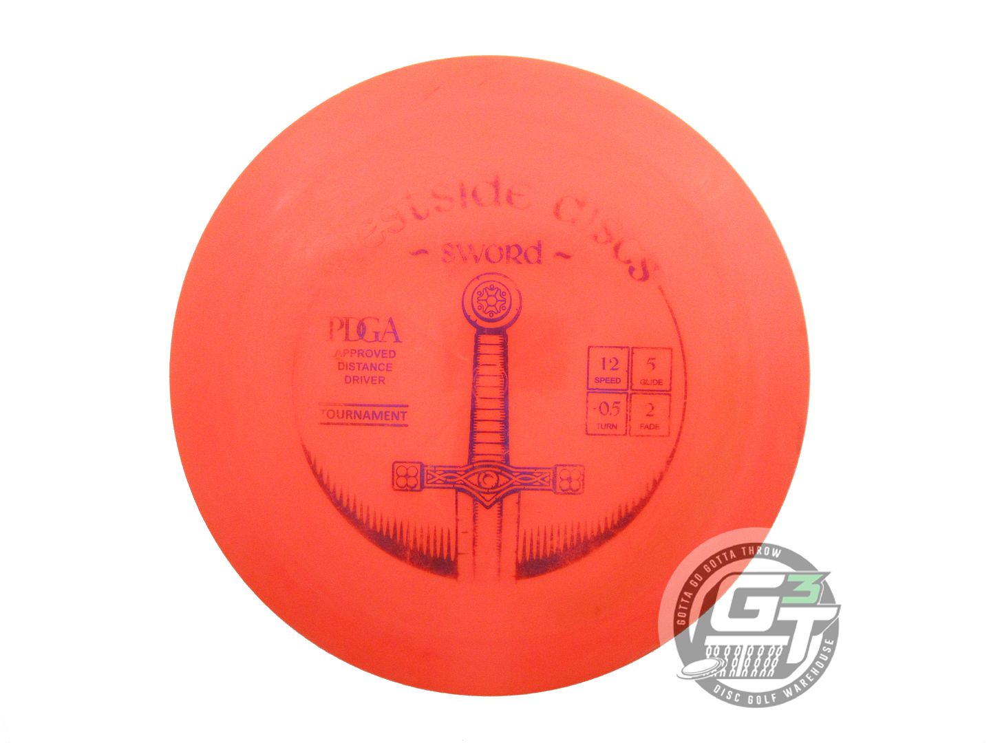 USED Westside Discs Tournament Sword 172g Orange Purple Foil Driver Golf Disc