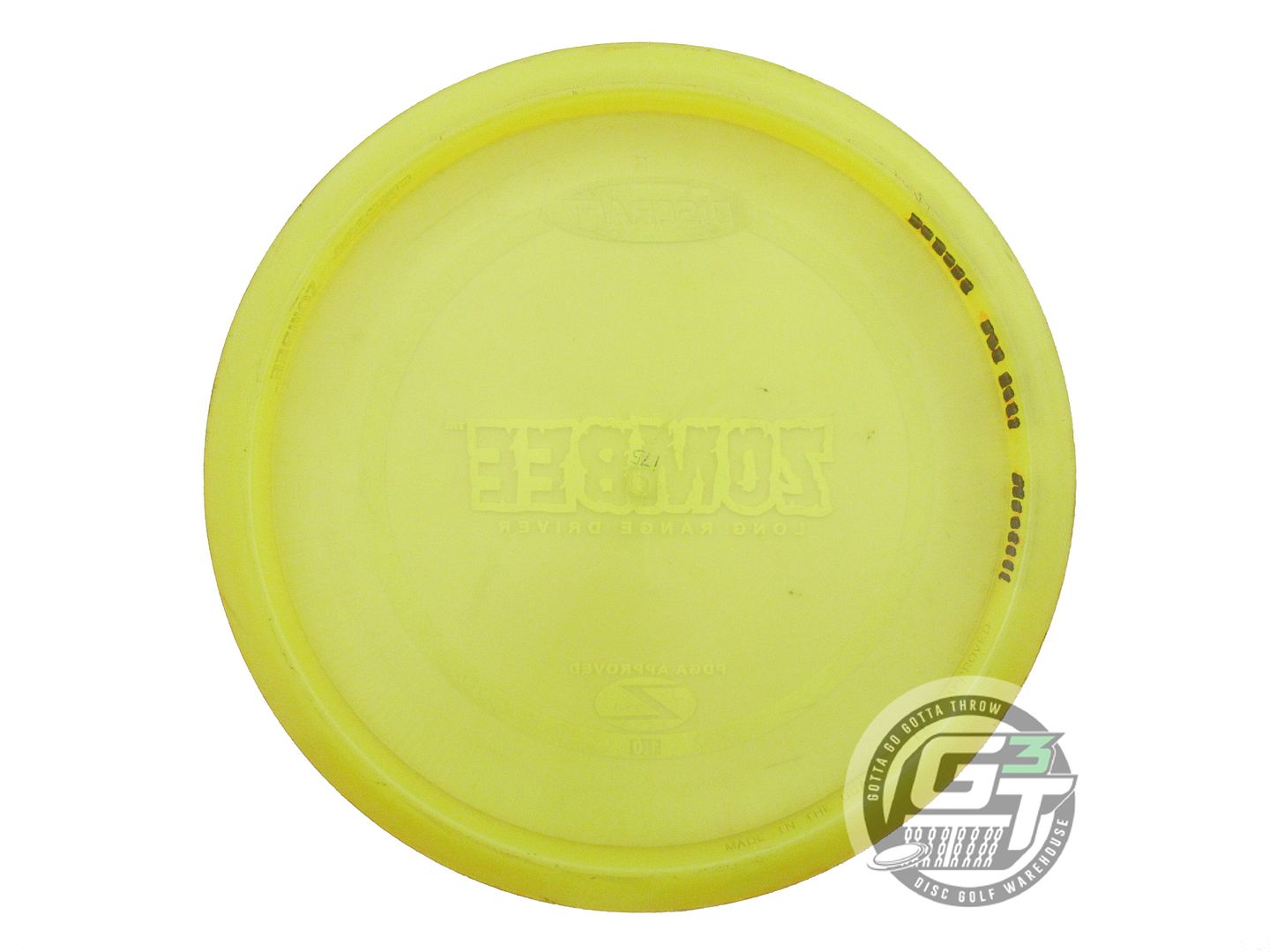 USED Discraft Z Zombee 175g Yellow White Stamp PFN Fairway Driver Golf Disc