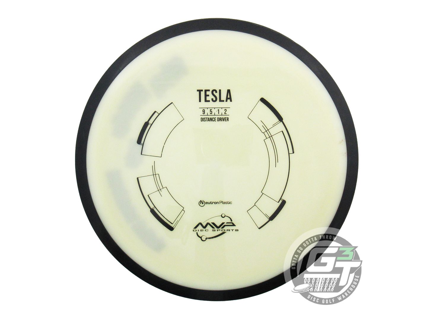 USED MVP Disc Sports Classic Neutron Tesla 166g White Distance Driver Golf Disc