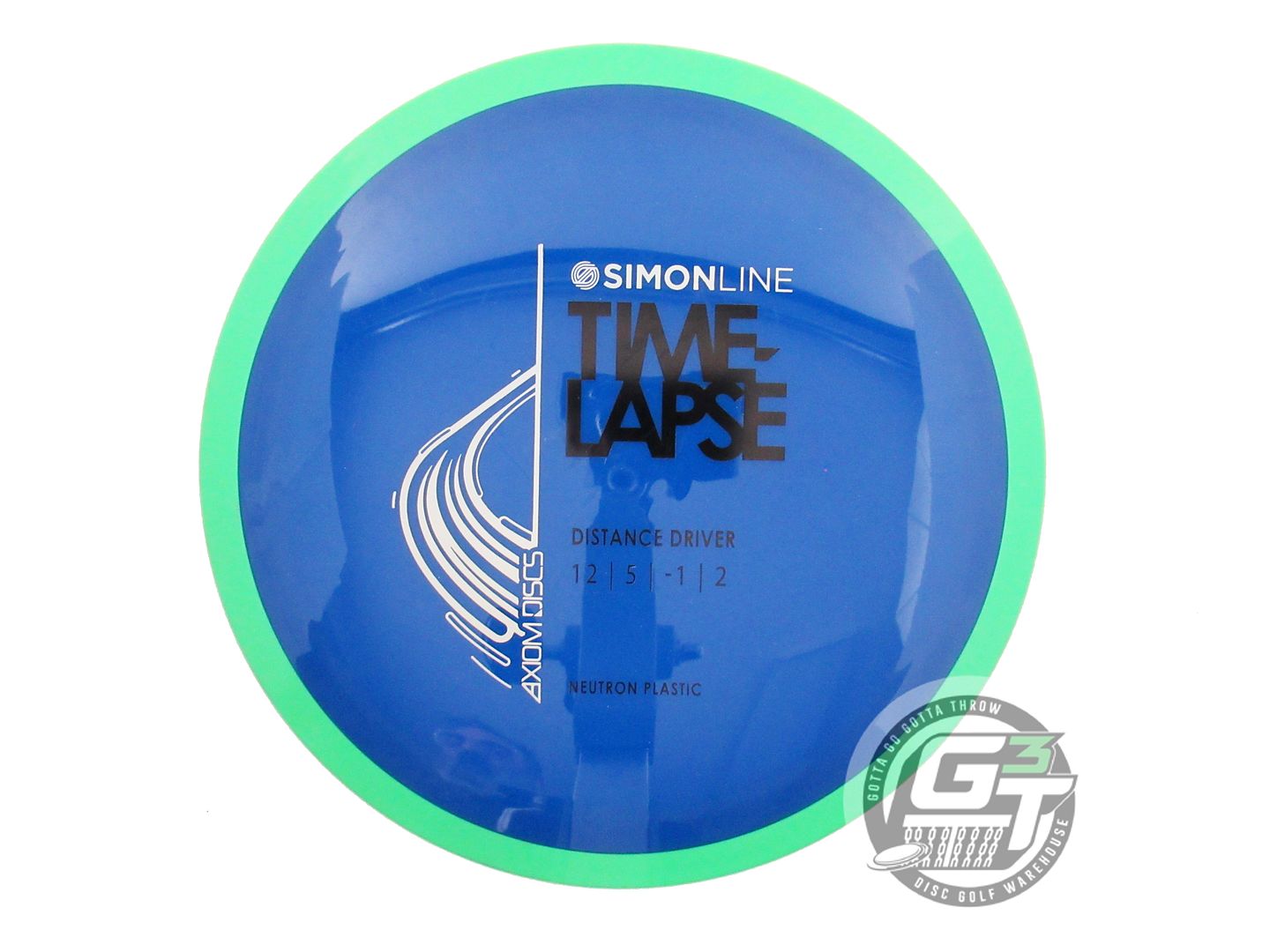 USED Axiom Discs Neutron Time Lapse 174g Blue Green Rim Driver Golf Disc