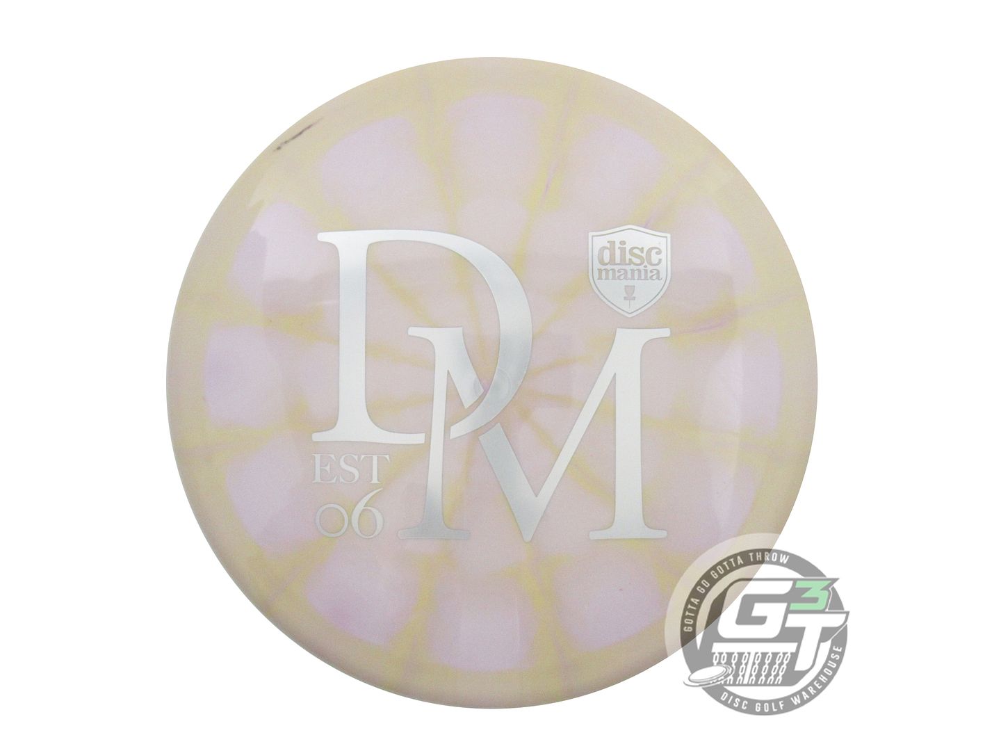 NOS DiscMania Lux Vapor PD 176g Yellow-Lilac Silver Stamp Driver Golf Disc