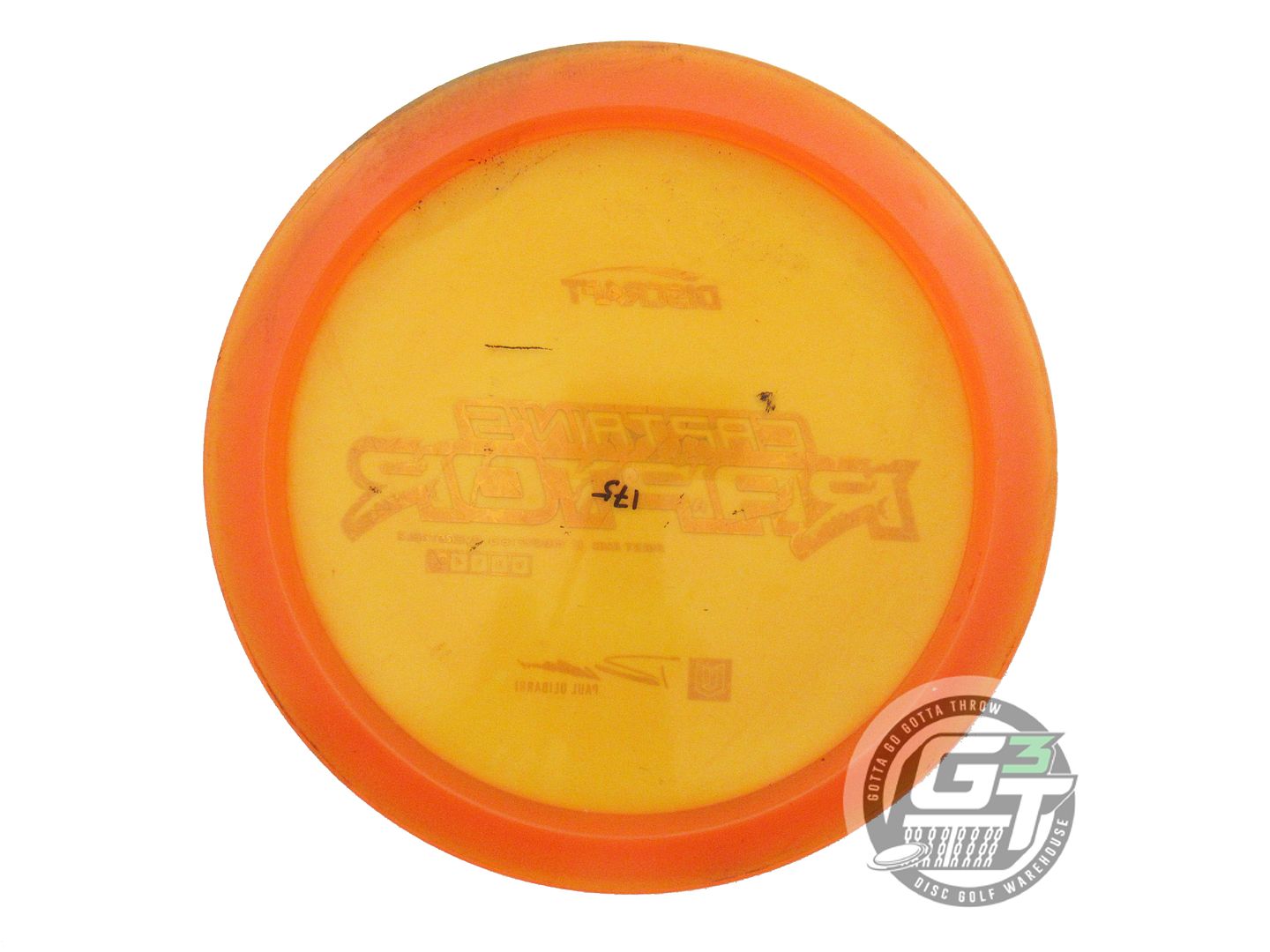 USED Discraft [ULIBARRI] Z Captain's Raptor 175g Orange Driver Golf Disc