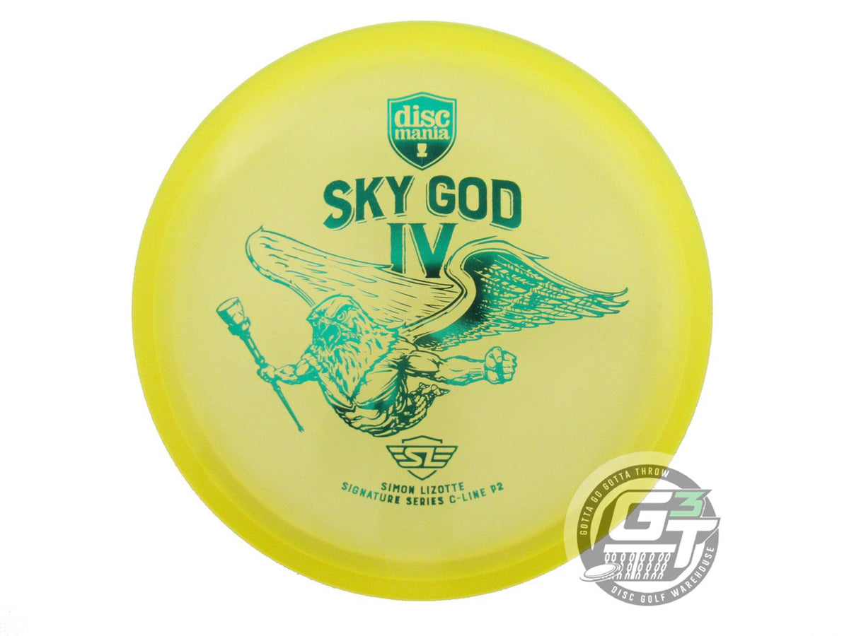 NOS DiscMania SKY GOD 4 C-Line P2 174g Yellow Green Foil Putter Golf Disc