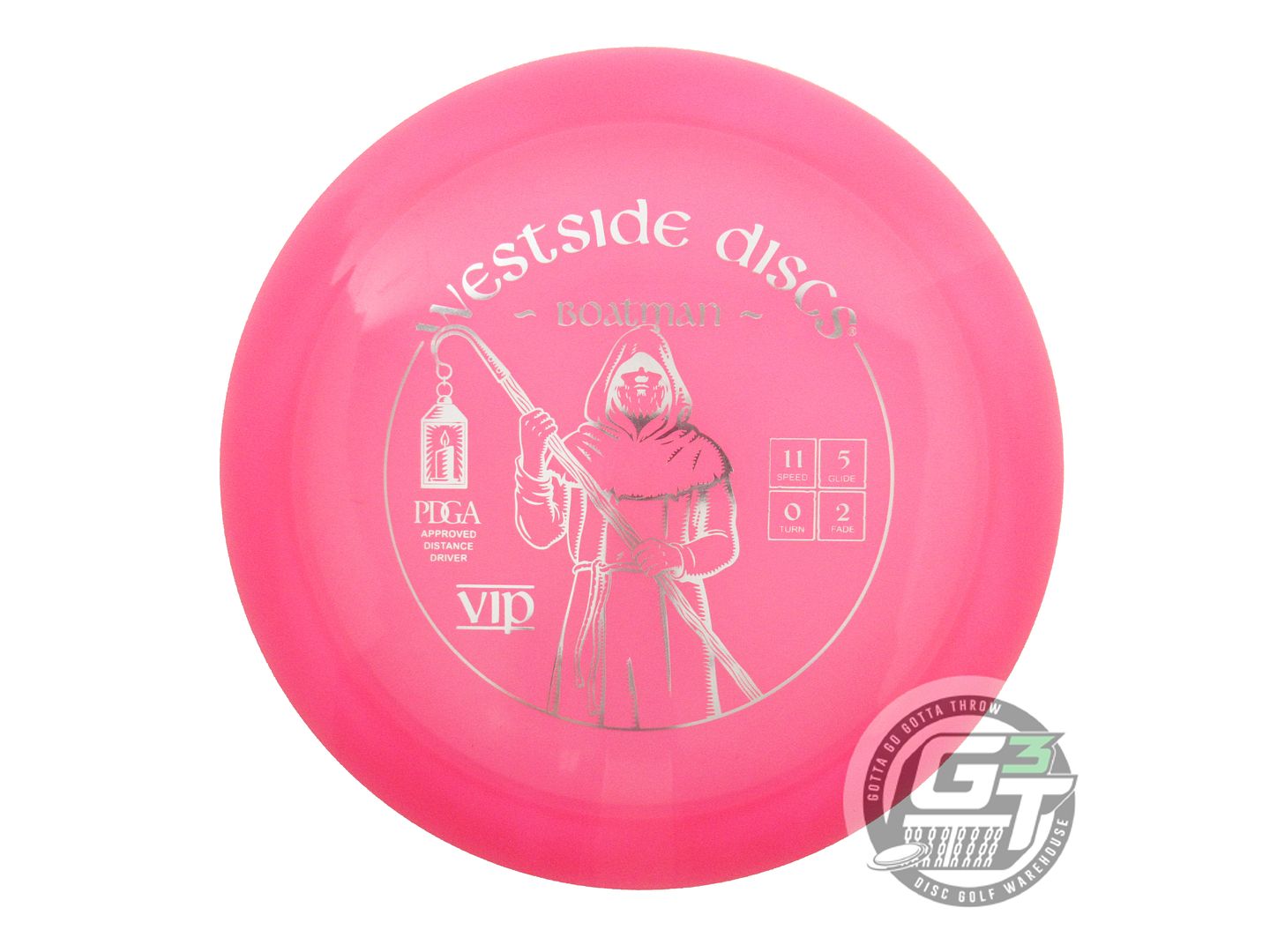 USED Westside Discs VIP Boatman 169g Pink Silver Foil Distance Driver Golf Disc