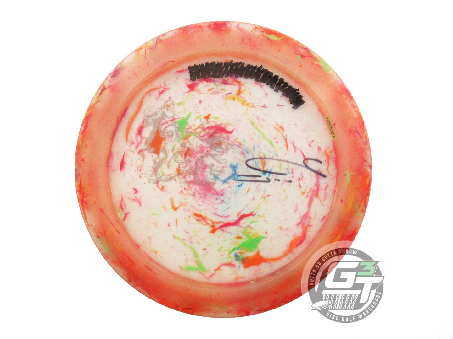 USED Discraft SIGNED Glo Jawbreaker Z FLX Hades 161g Gold Foil Driver Disc