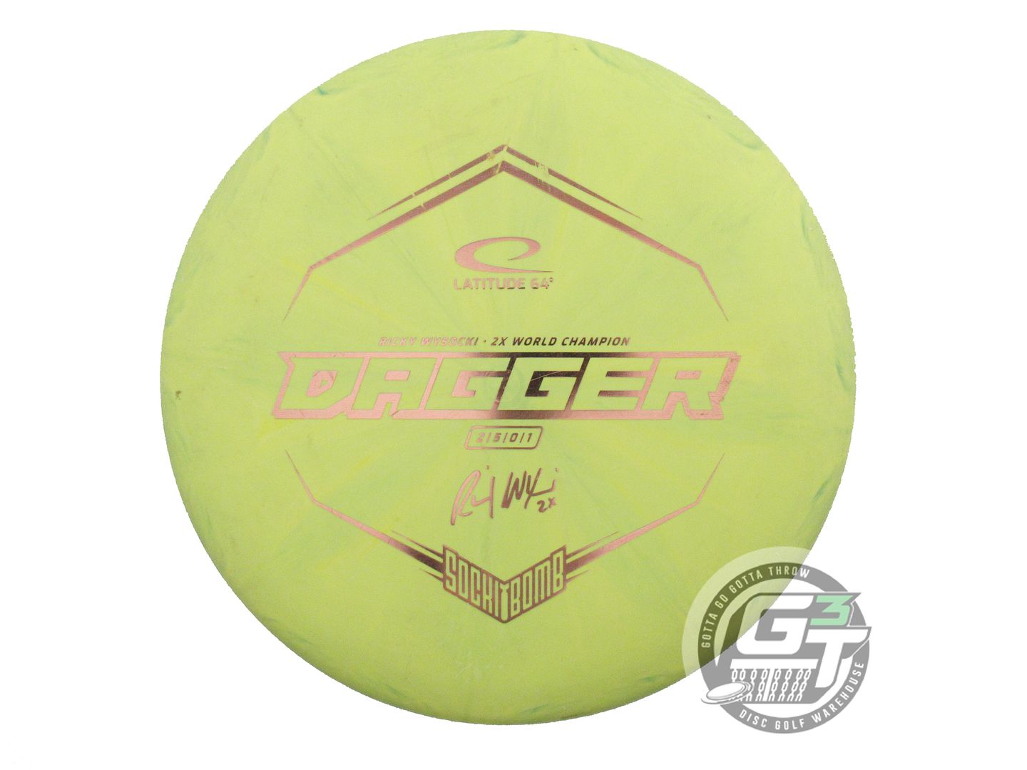 USED Latitude 64 [WYSOCKI] Zero Hard Burst Dagger 172g Lime Putter Golf Disc