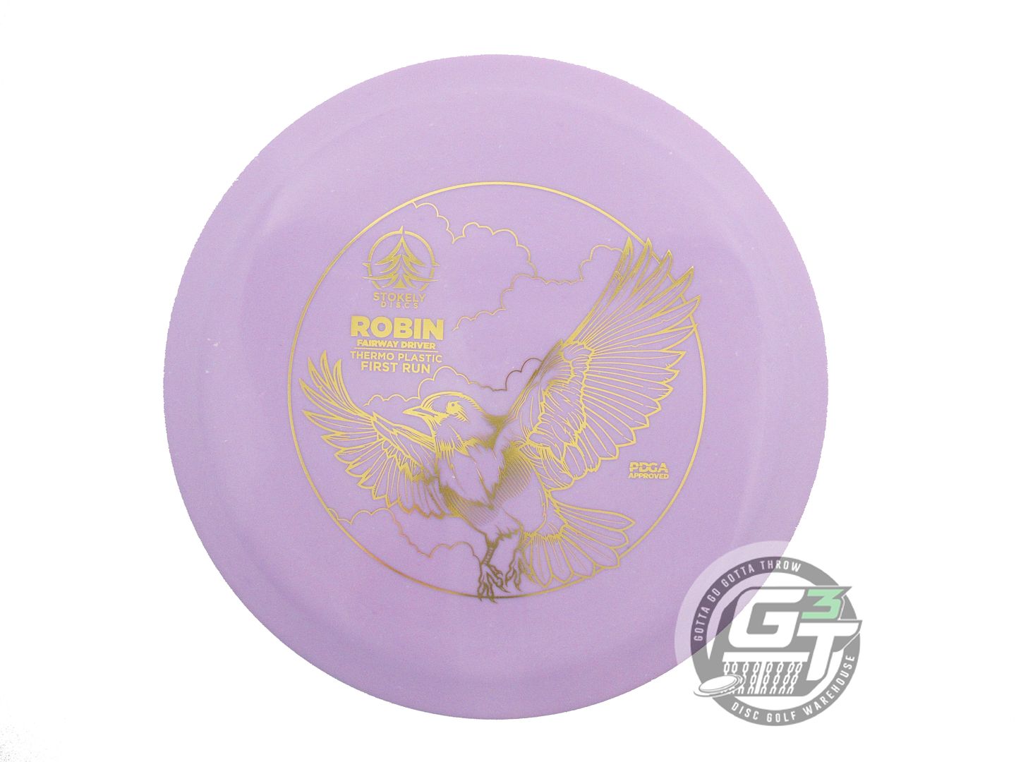 NOS Stokely Discs FIRST RUN Thermo Robin 164g Lilac Fairway Driver Golf Disc