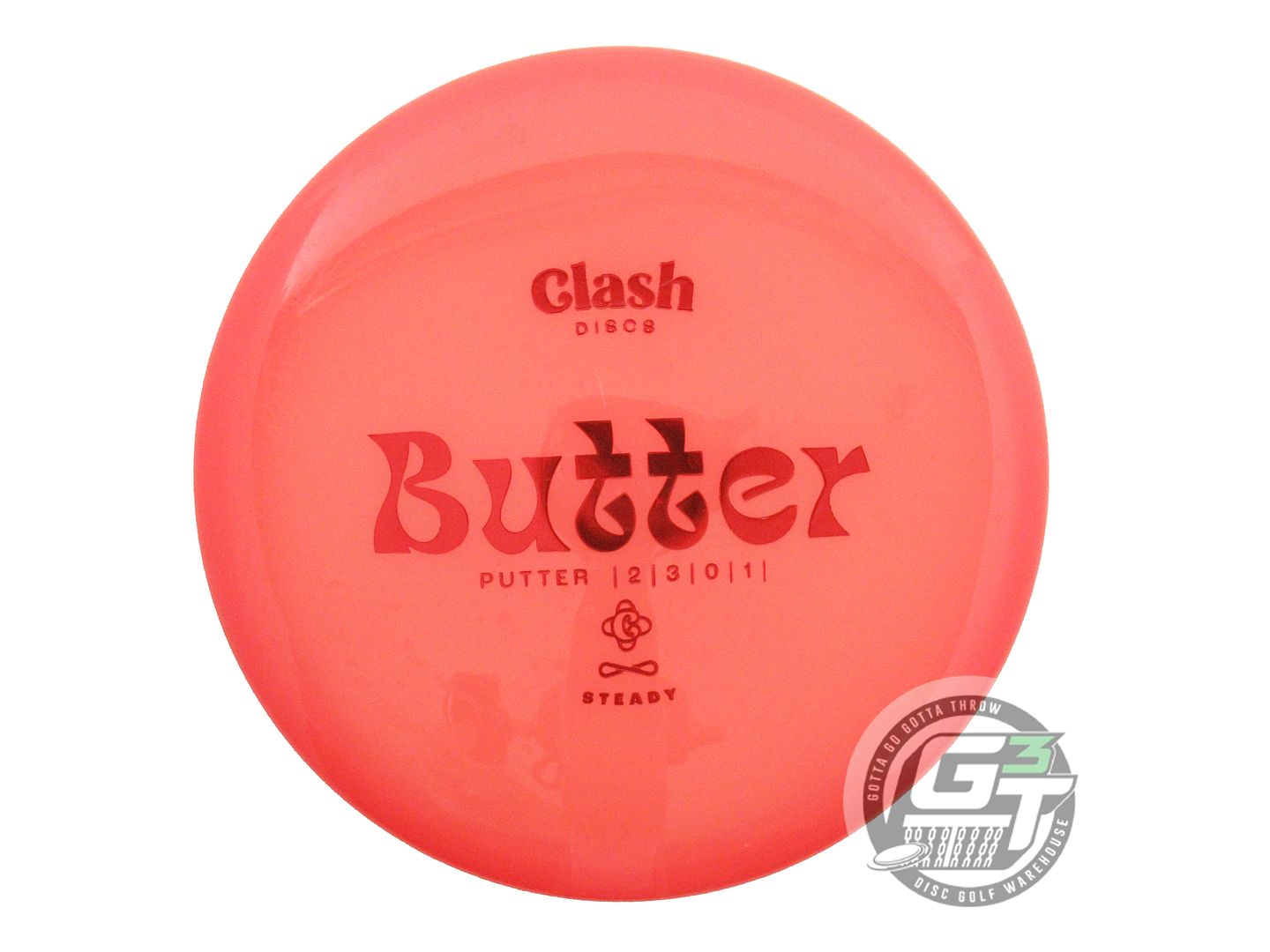 USED Clash Discs Steady Butter 177g Orange Red Foil Putter Golf Disc