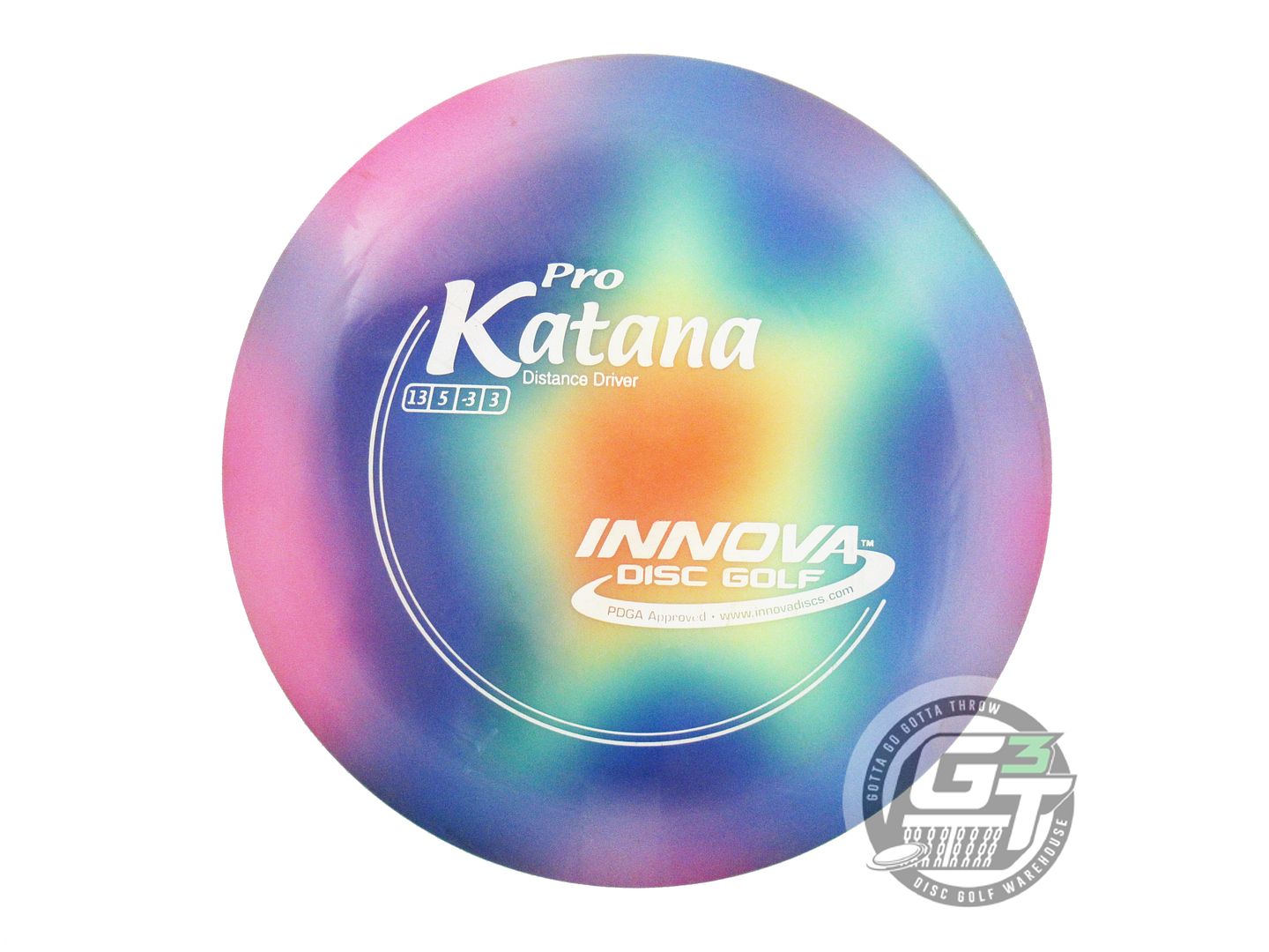 USED Innova I-DYE Pro Katana 175g Rainbow Blob Distance Driver Golf Disc