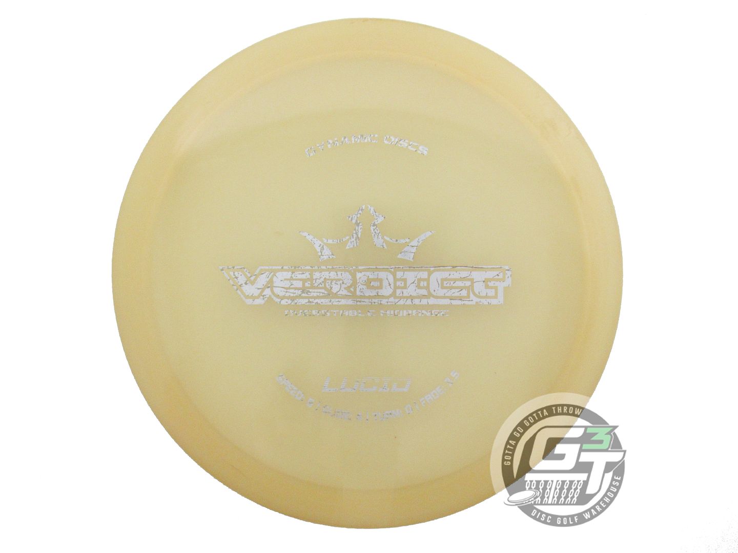 USED Dynamic Discs Lucid Verdict 175g Cream Silver Stamp Midrange Golf Disc